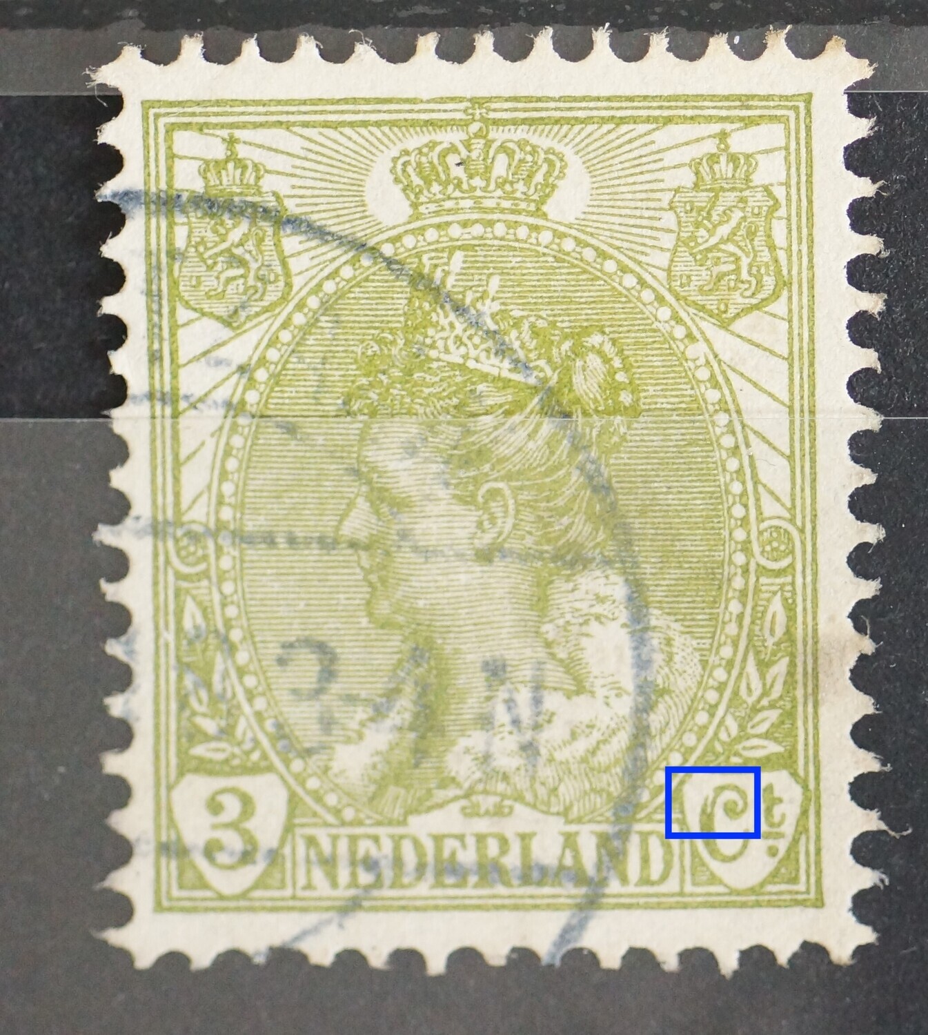 NVPH 57 - witte kras in de C van Ct.