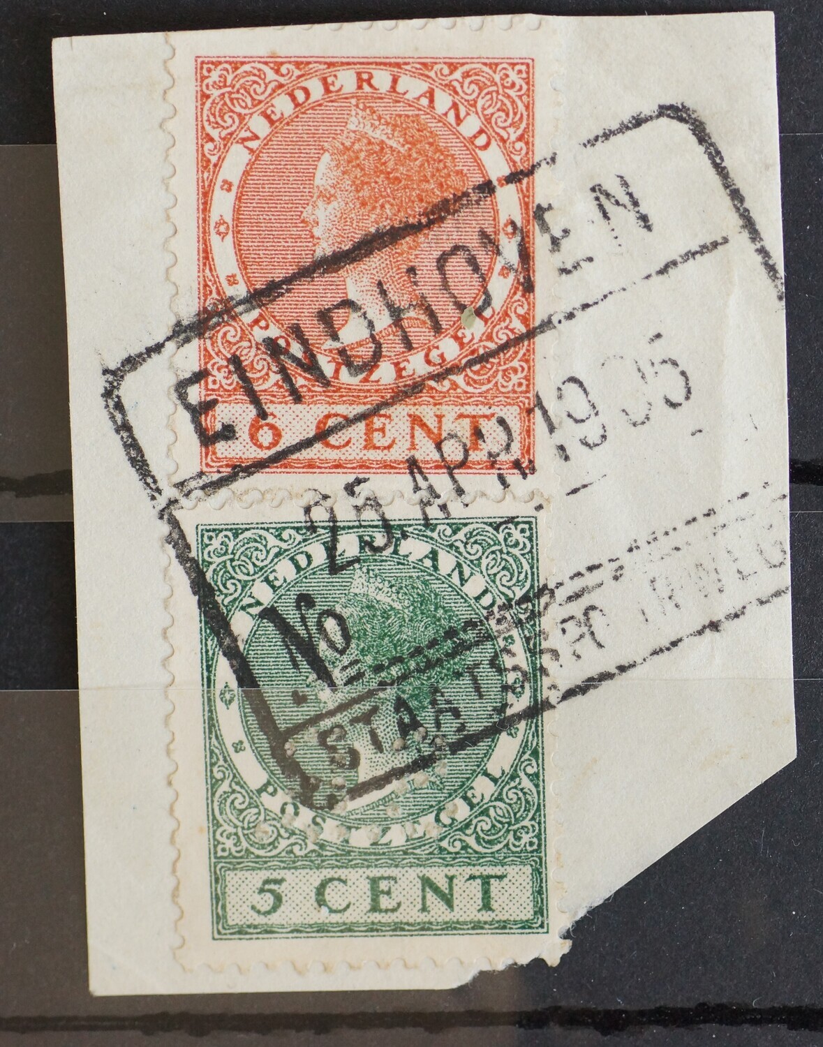 Spoorwegstempel Eindhoven op NVPH 177 en 178
