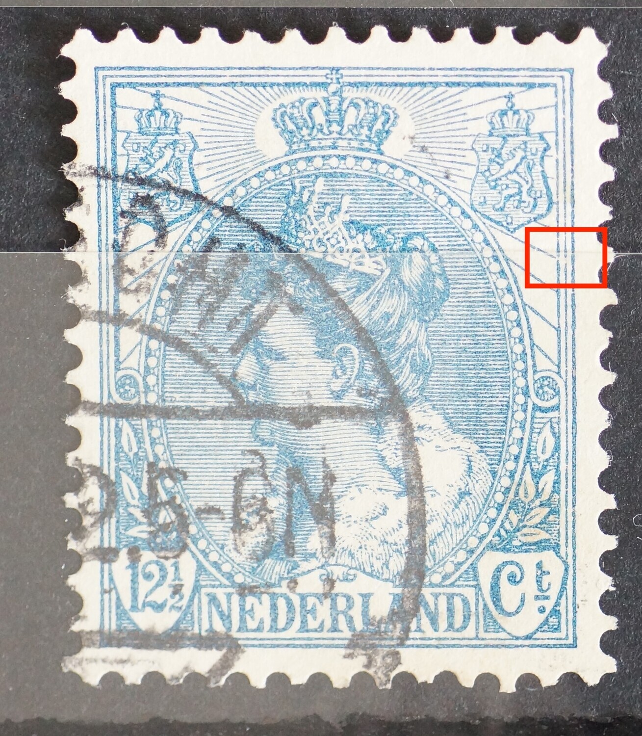 NVPH 63 - breuk in kaderlijn rechts
