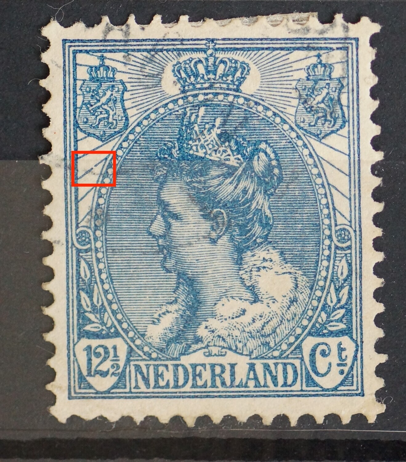 NVPH 63 - breuk in straal links NVPH 63 - breuk in straal links