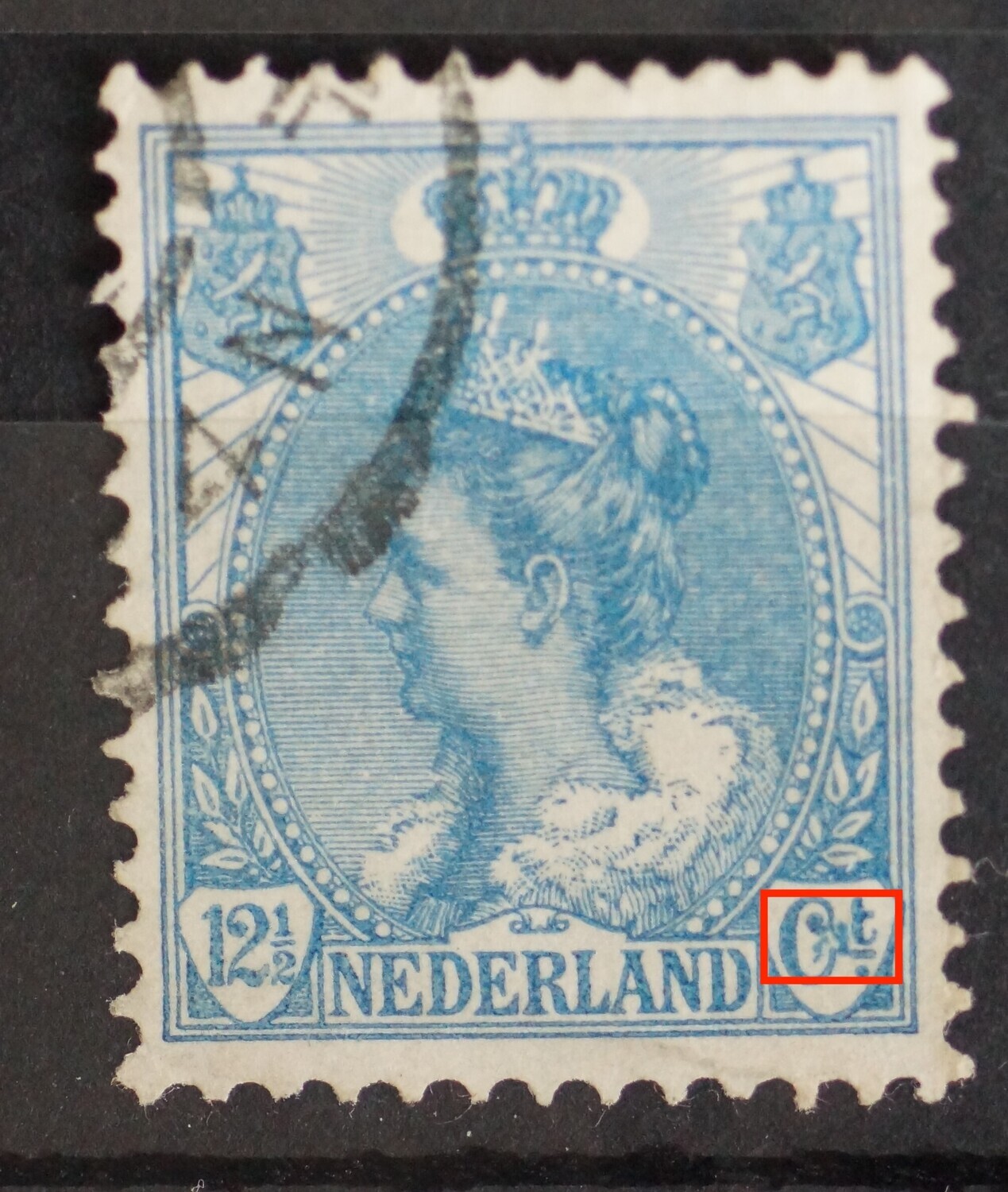 NVPH 63 - blauwe vlek in Ct.