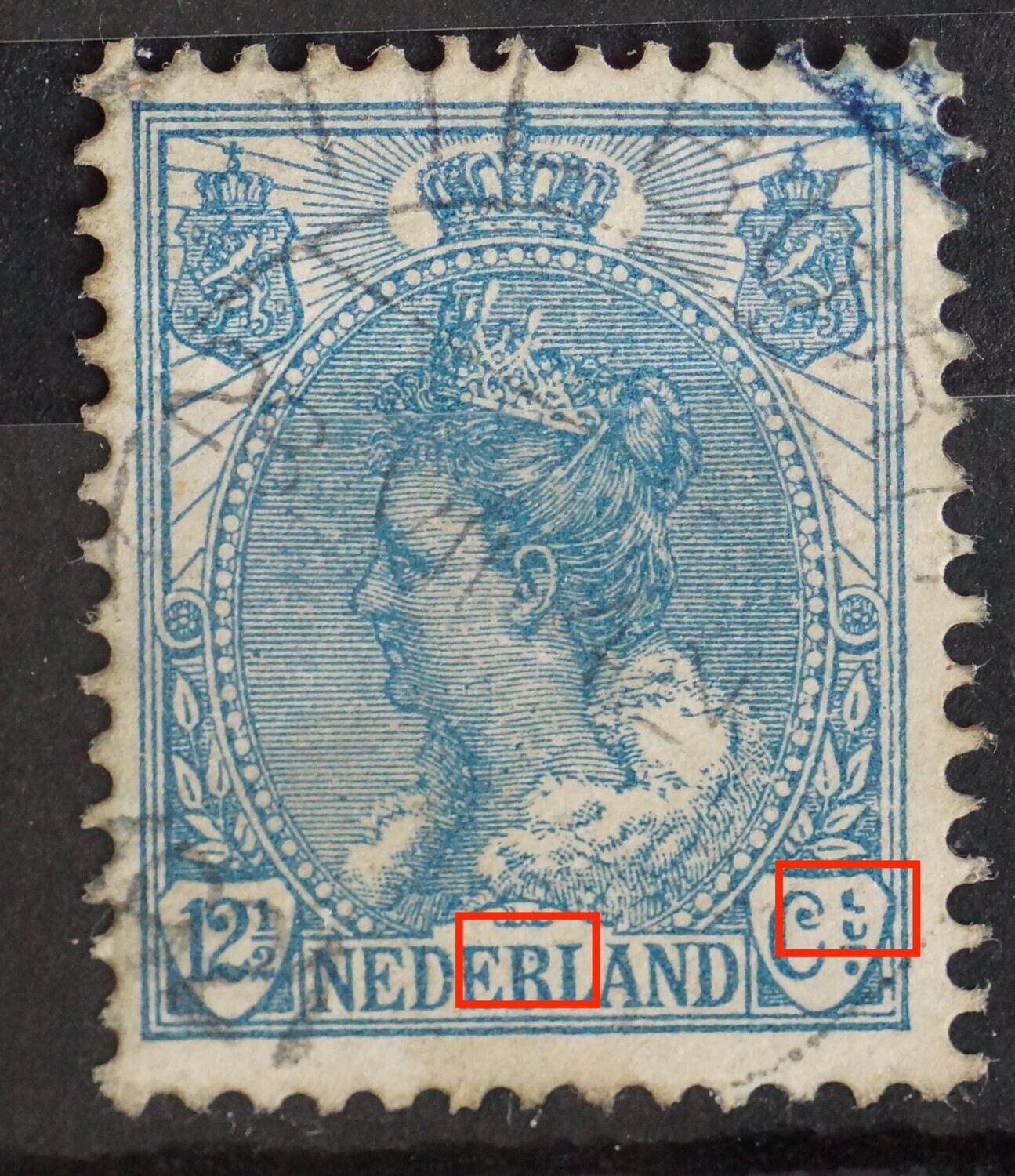 NVPH 63 - o.a. horizontale breuk door Ct.