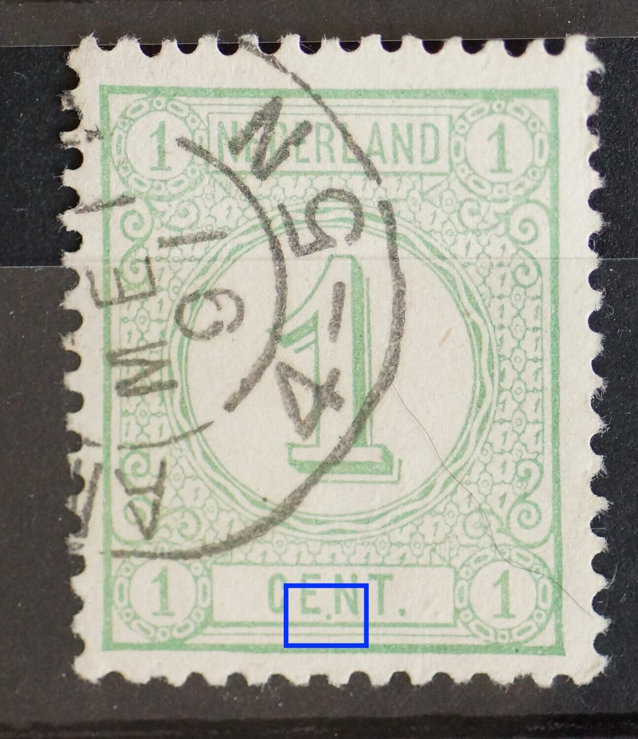 NVPH 31 - groene punt tussen EN van CENT