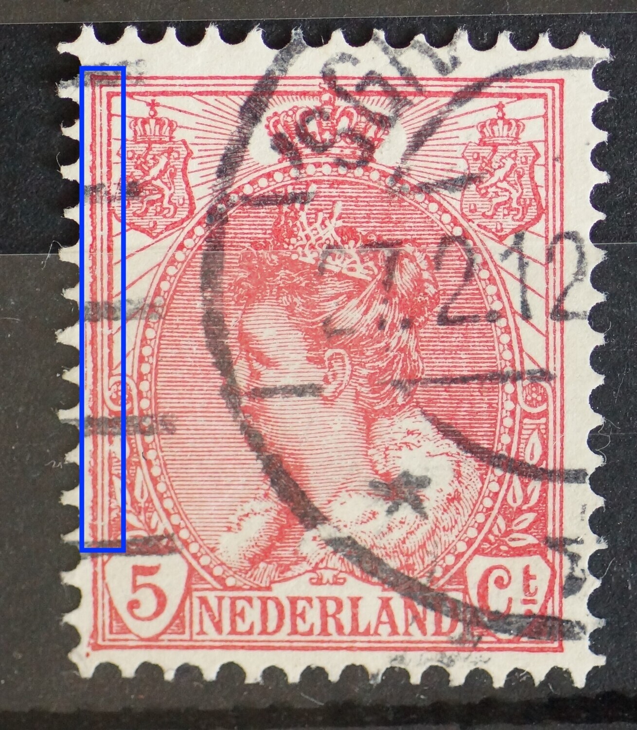 NVPH 60 - beschadigde kaderlijnen links NVPH 60 - beschadigde kaderlijnen links