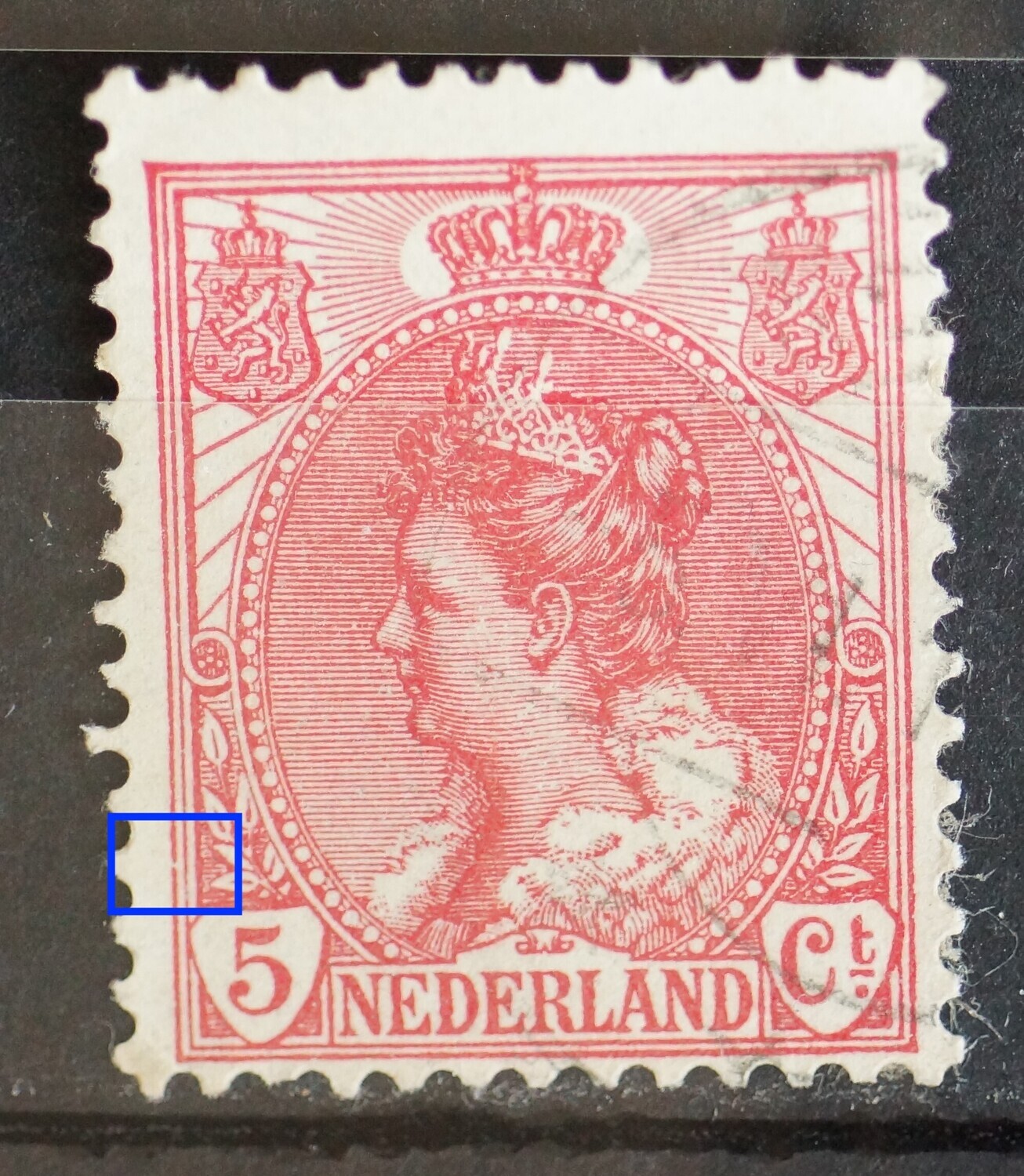 NVPH 60 - breukje in kaderlijn links