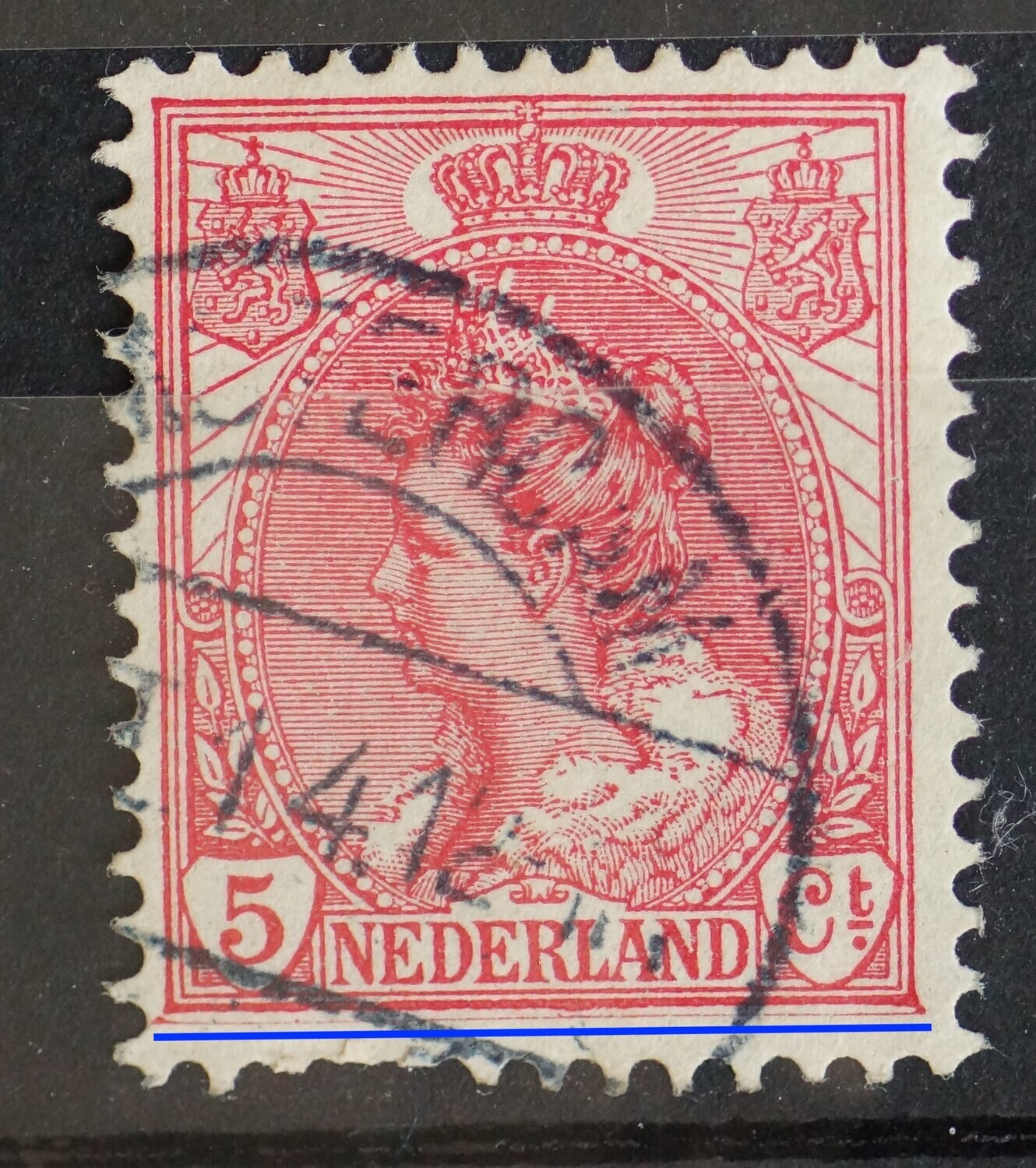 NVPH 60 - o.a. extra rode lijn onder NVPH 60 - o.a. extra rode lijn onder