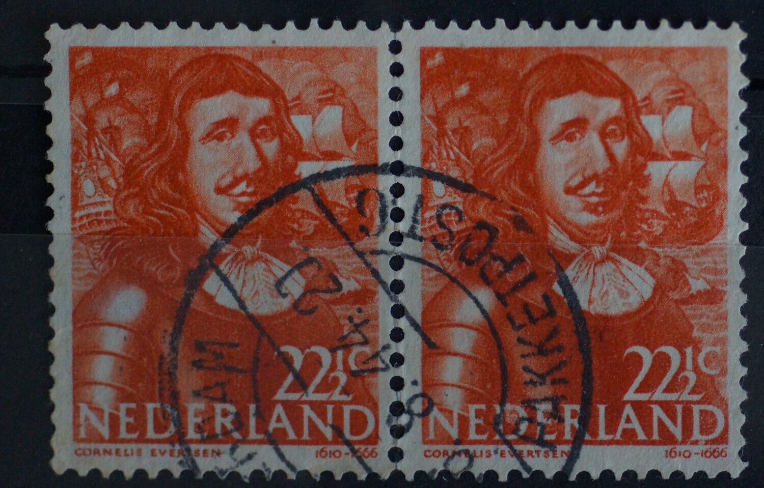 Amsterdam Pakketpost 6 op NVPH 418 (paar) - schaars