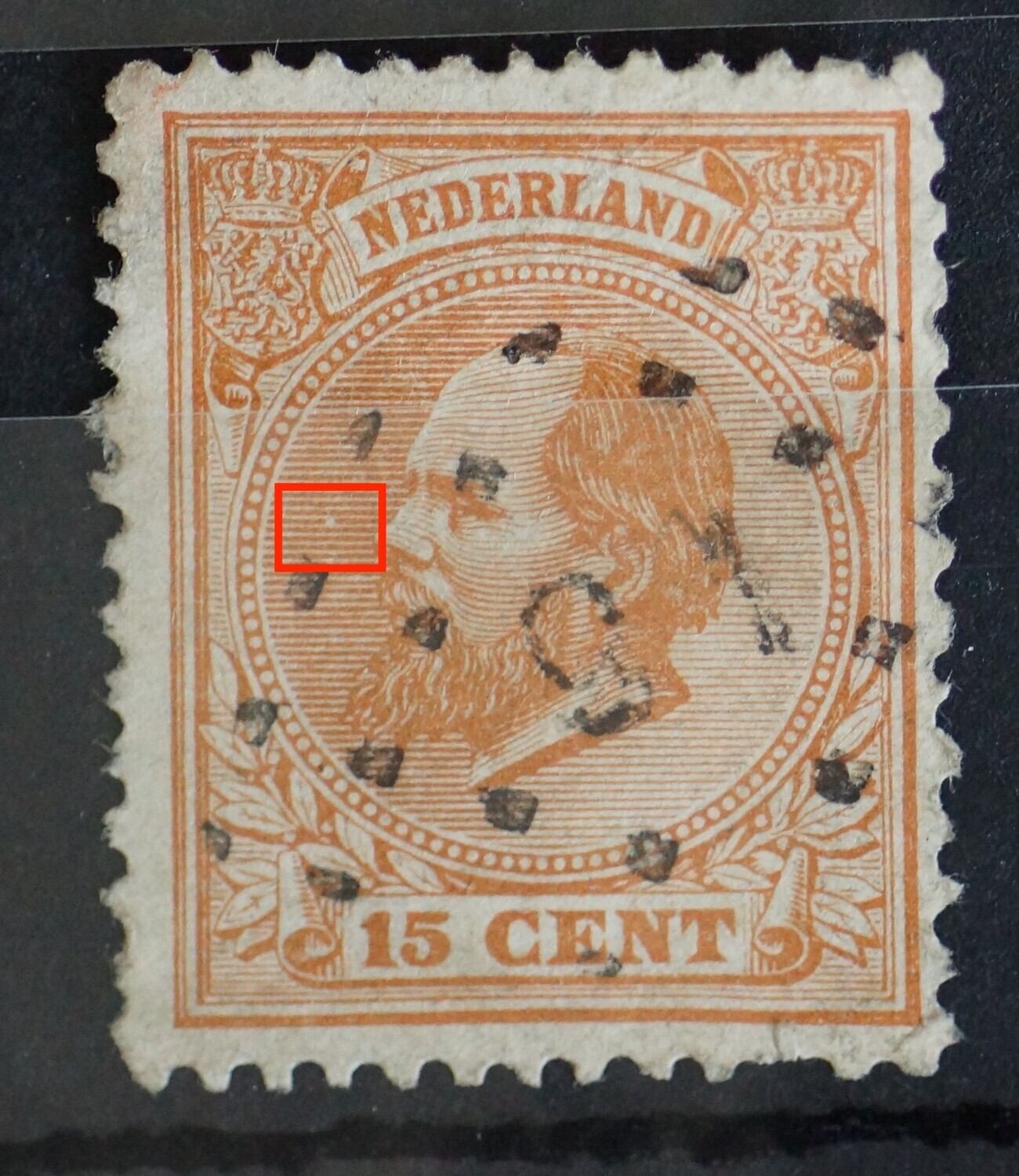 NVPH 23 - breuk in arcering voor het gezicht NVPH 23 - breuk in arcering voor het gezicht