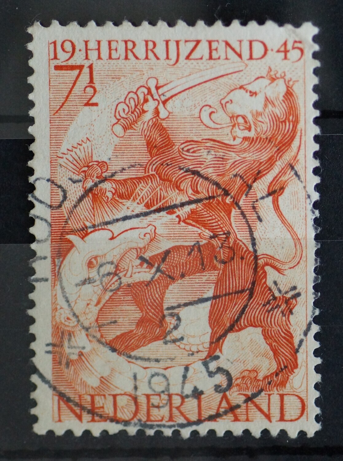 Roosendaal 2 op NVPH 443 - open 4 van 1945