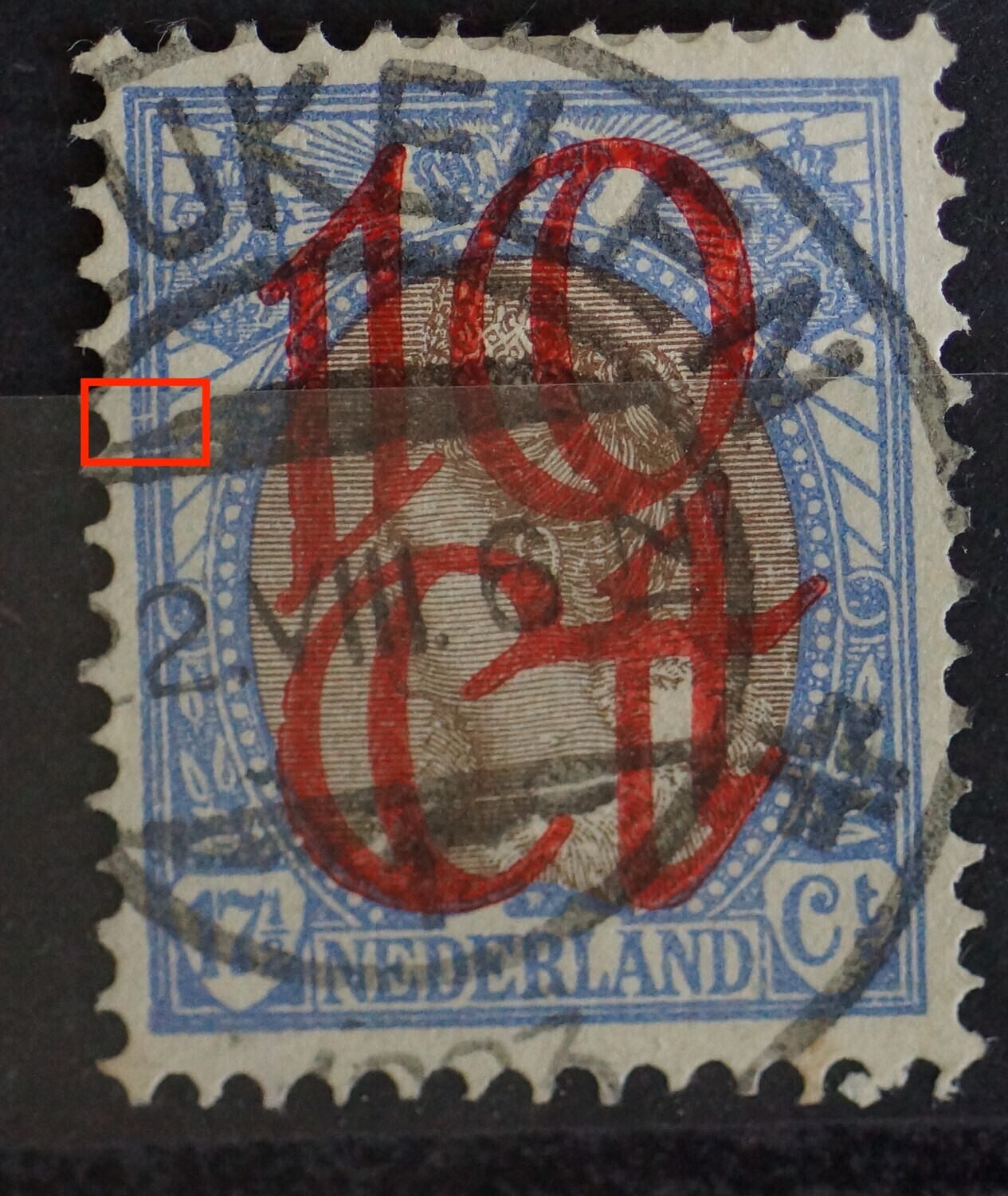 NVPH 119 - breuk in kaderlijnen links NVPH 119 - breuk in kaderlijnen links