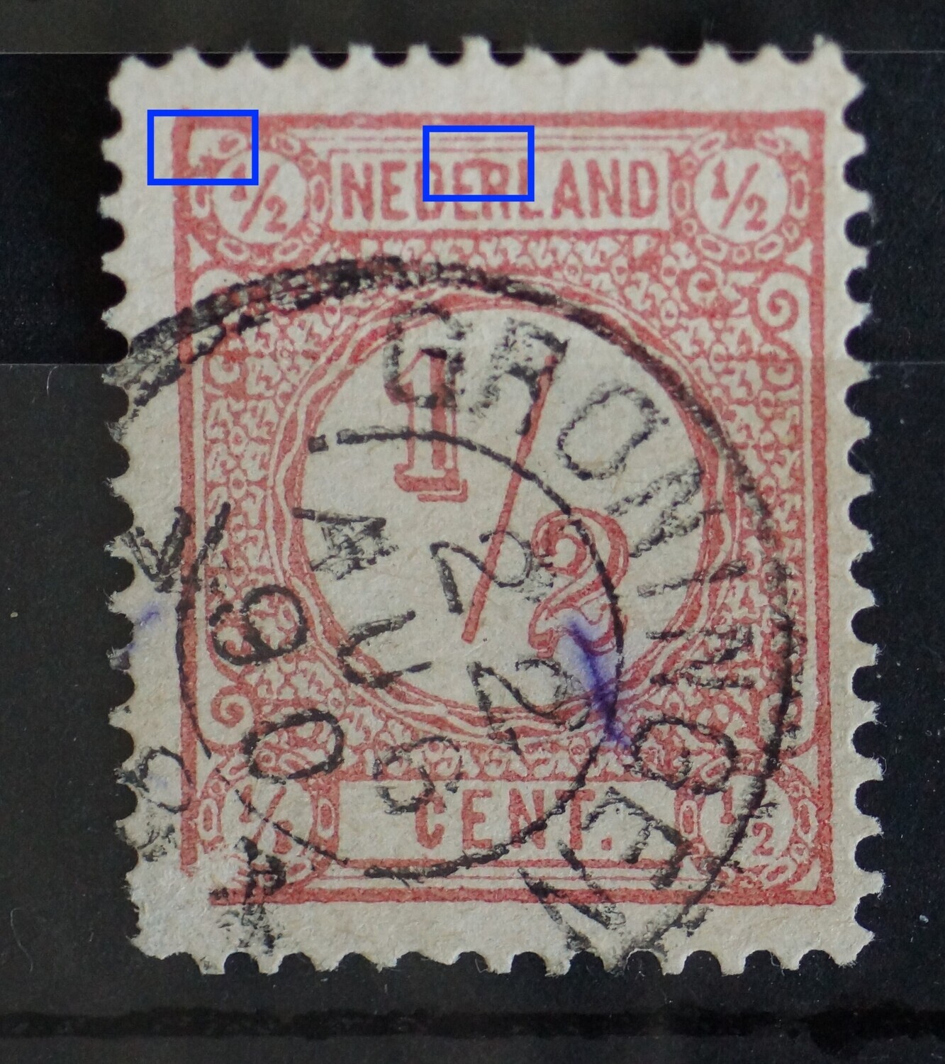 NVPH 30 - onder andere verbinding tussen de letters ER van NEDERLAND NVPH 30 - onder andere verbinding tussen de letters ER van NEDERLAND