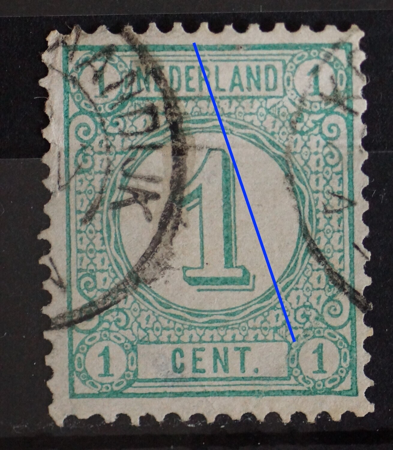 NVPH 31 - diagonale witte graveerkras