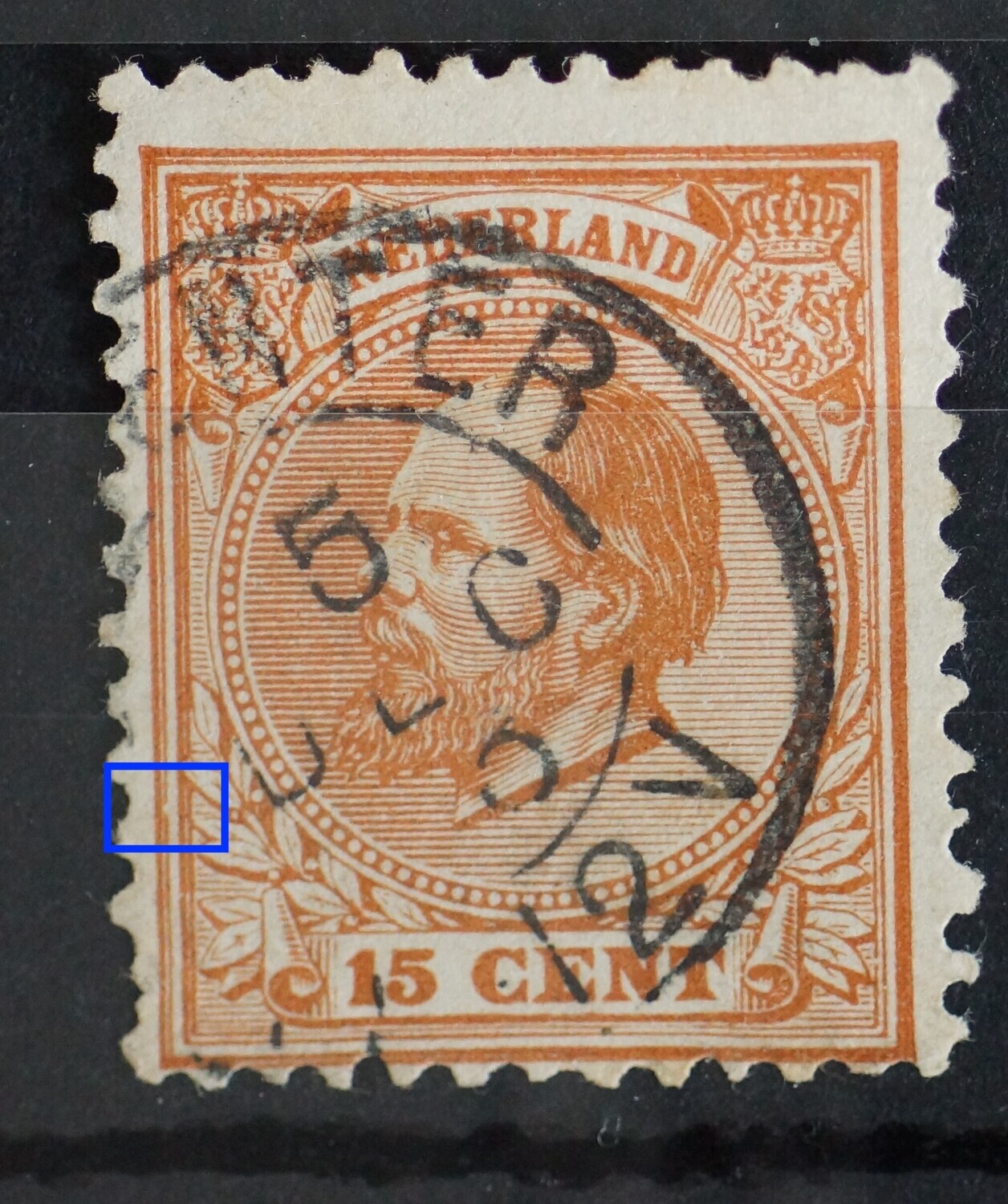 NVPH 39 - breuk in kaderlijn links NVPH 39 - breuk in kaderlijn links