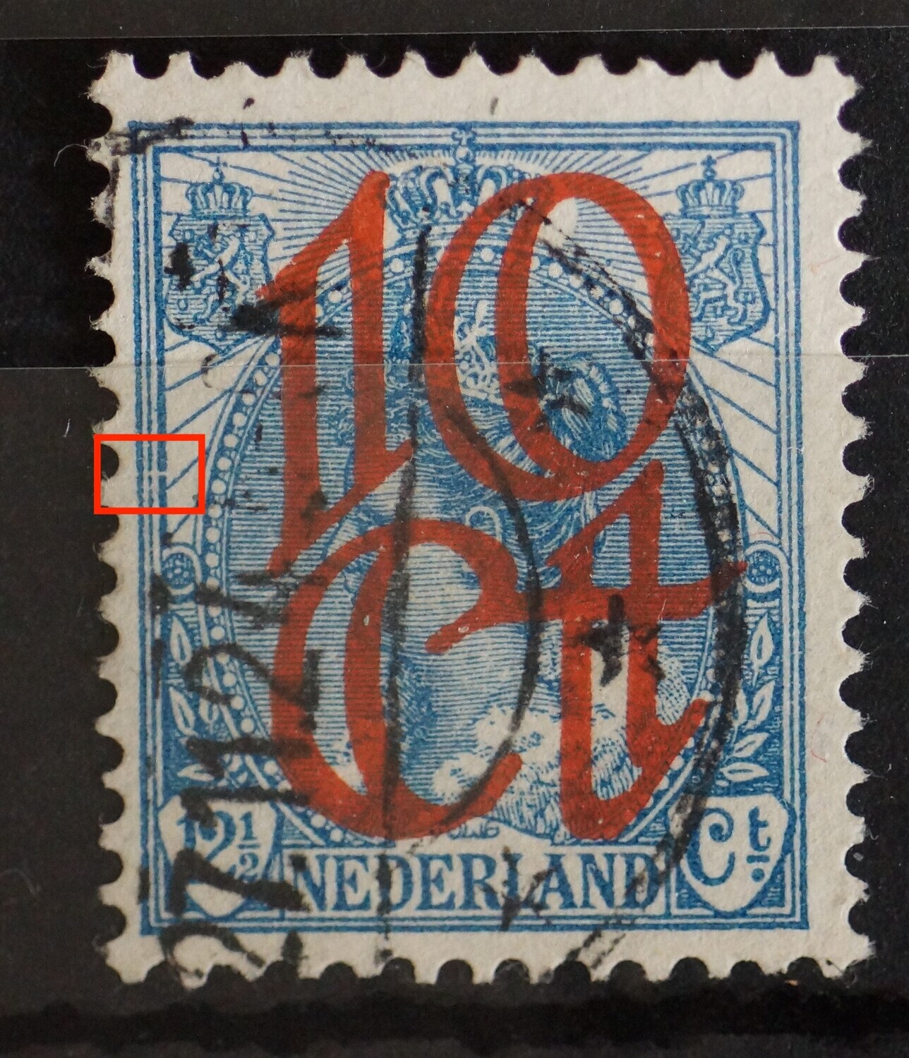 NVPH 118 - breuk in kaderlijnen links