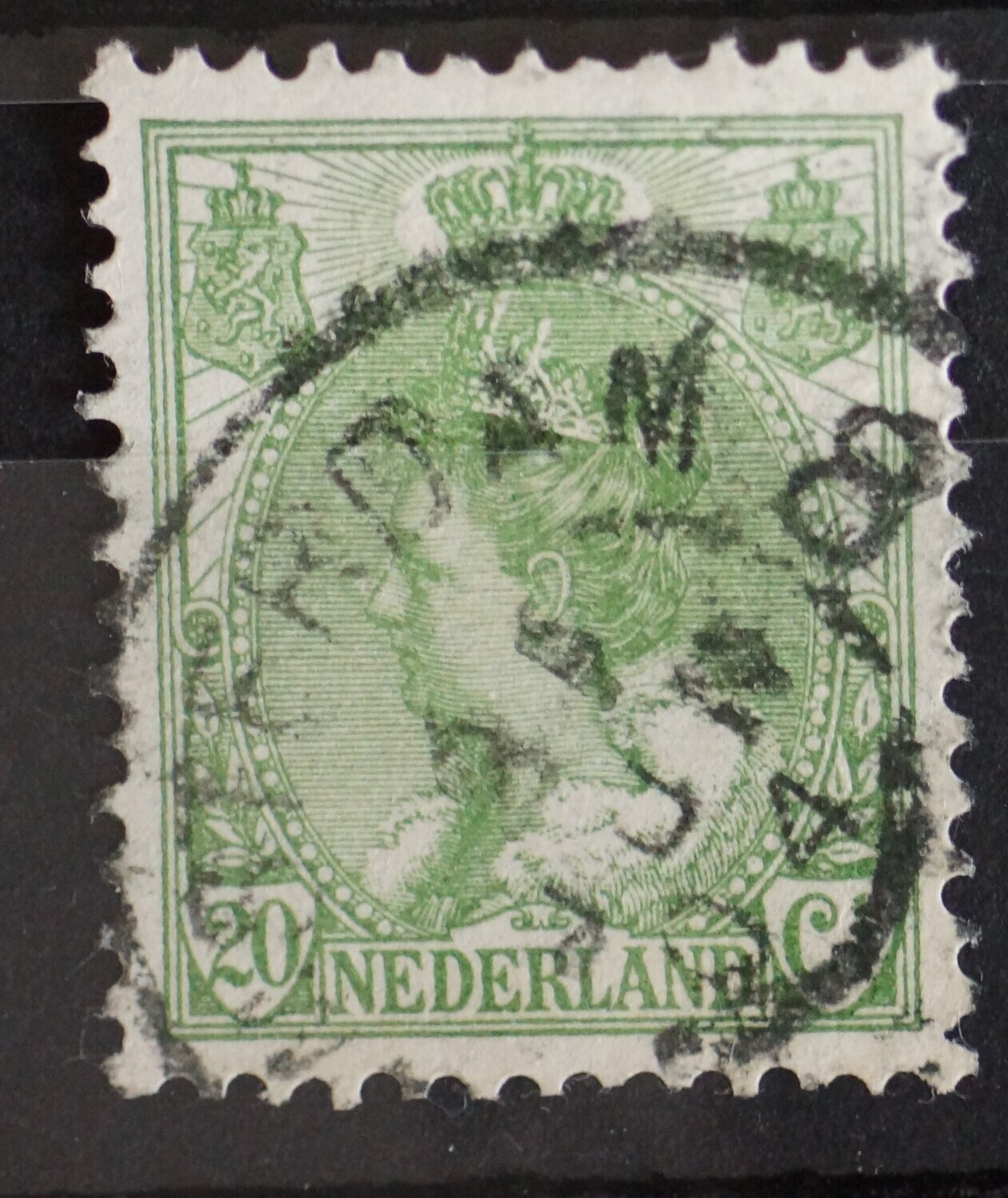 Amsterdam 8 op NVPH 68 - plaatfout