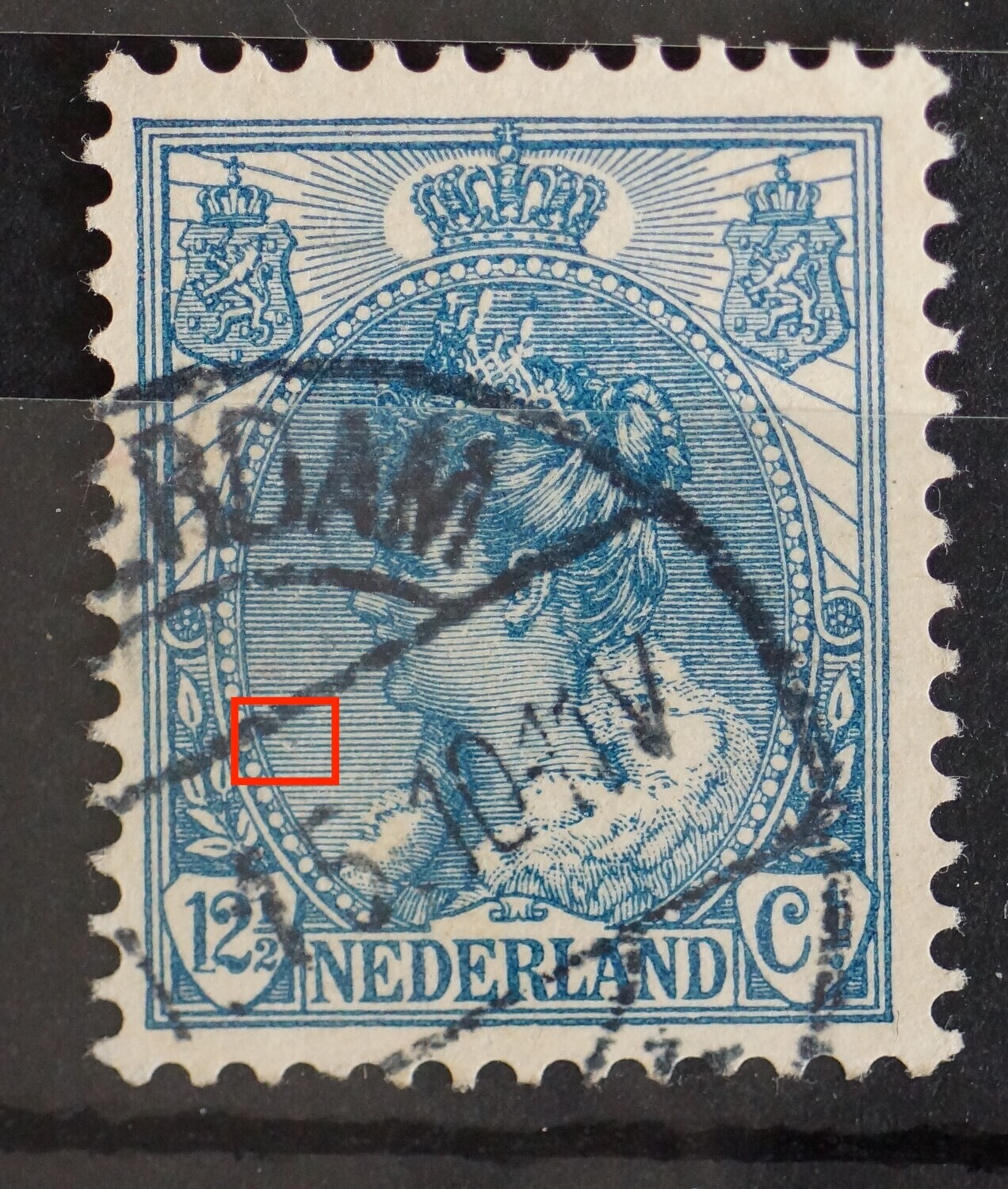 NVPH 63 - breuk in arcering links