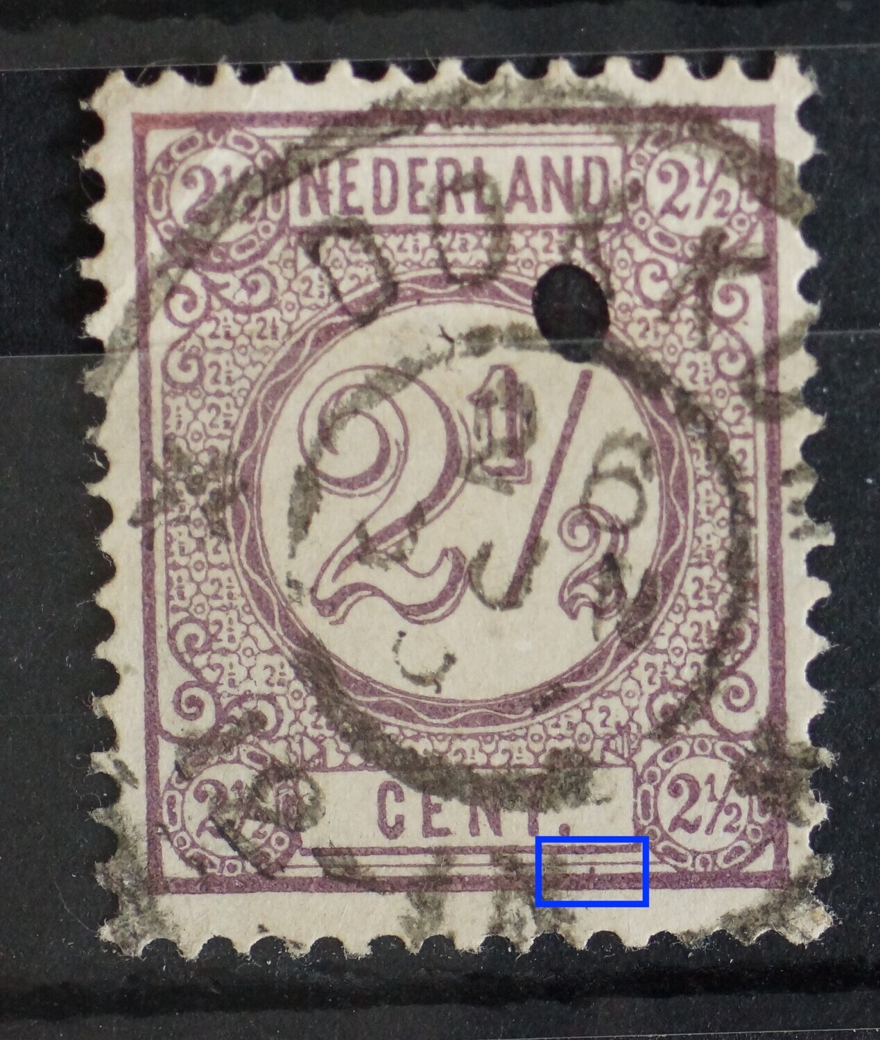 NVPH 33 - violette punt onder