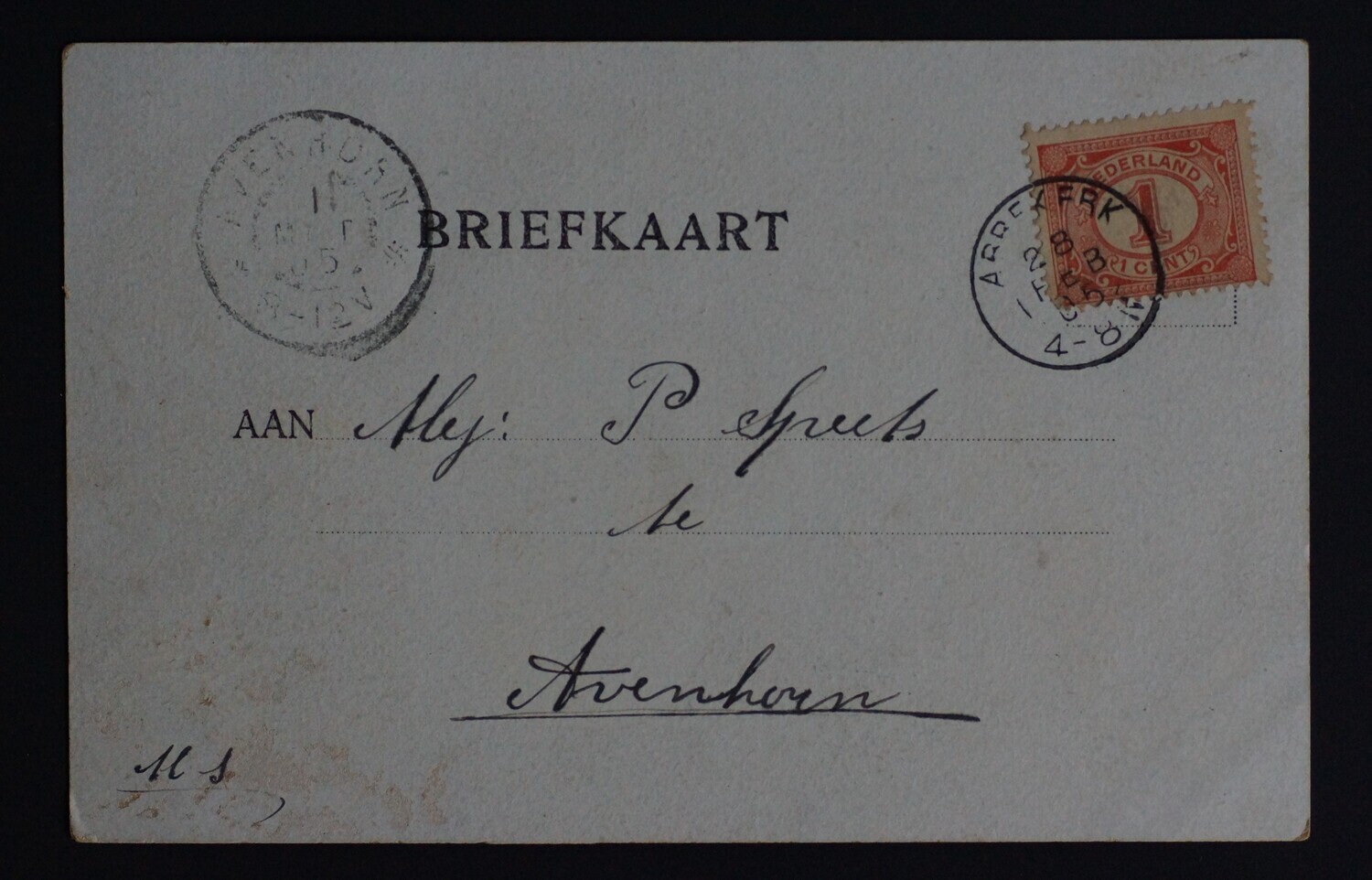 Abbekerk op NVPH 51 op mooie AK