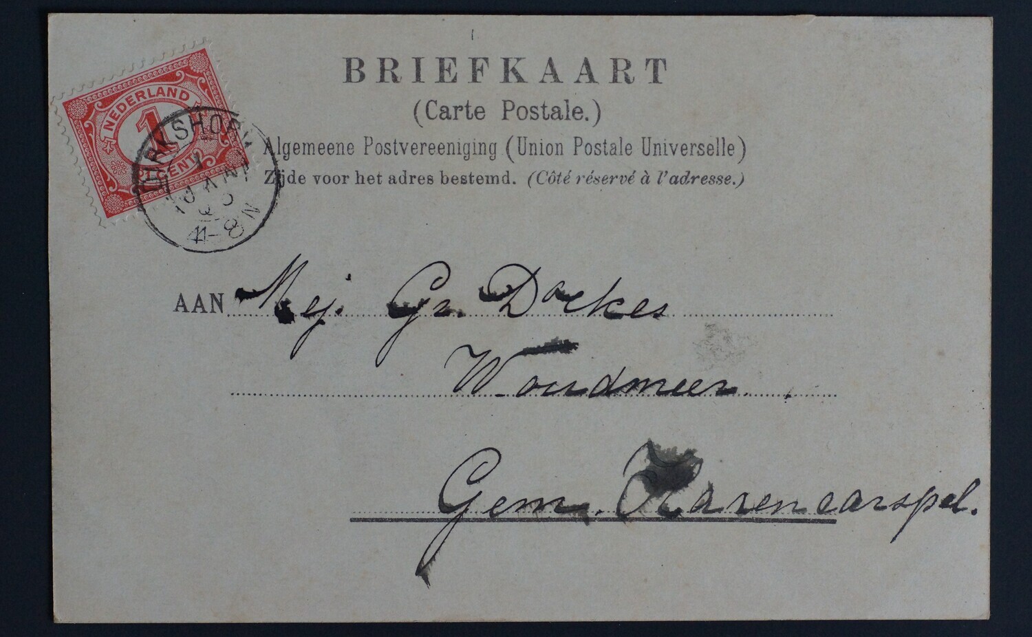 Dirkshorn op NVPH 51 op mooie AK Geulem