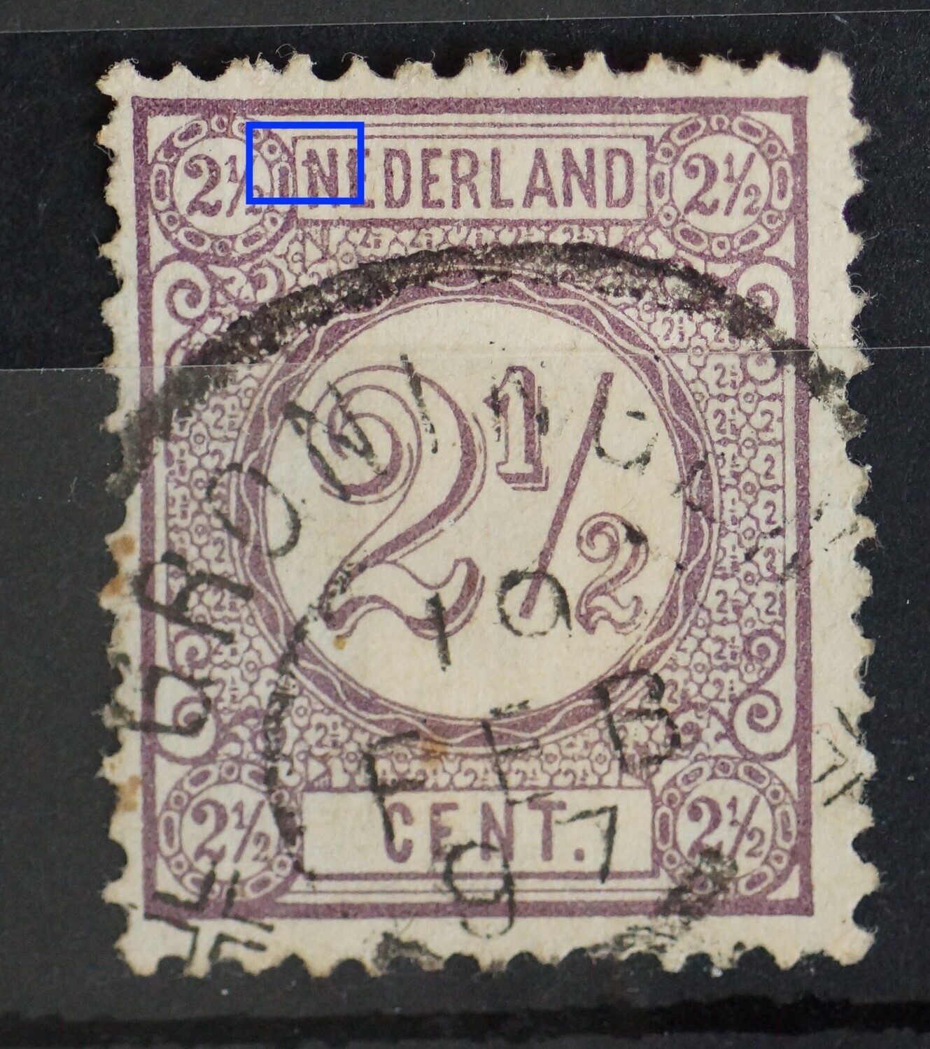 NVPH 33 - violette punt links van NEDERLAND