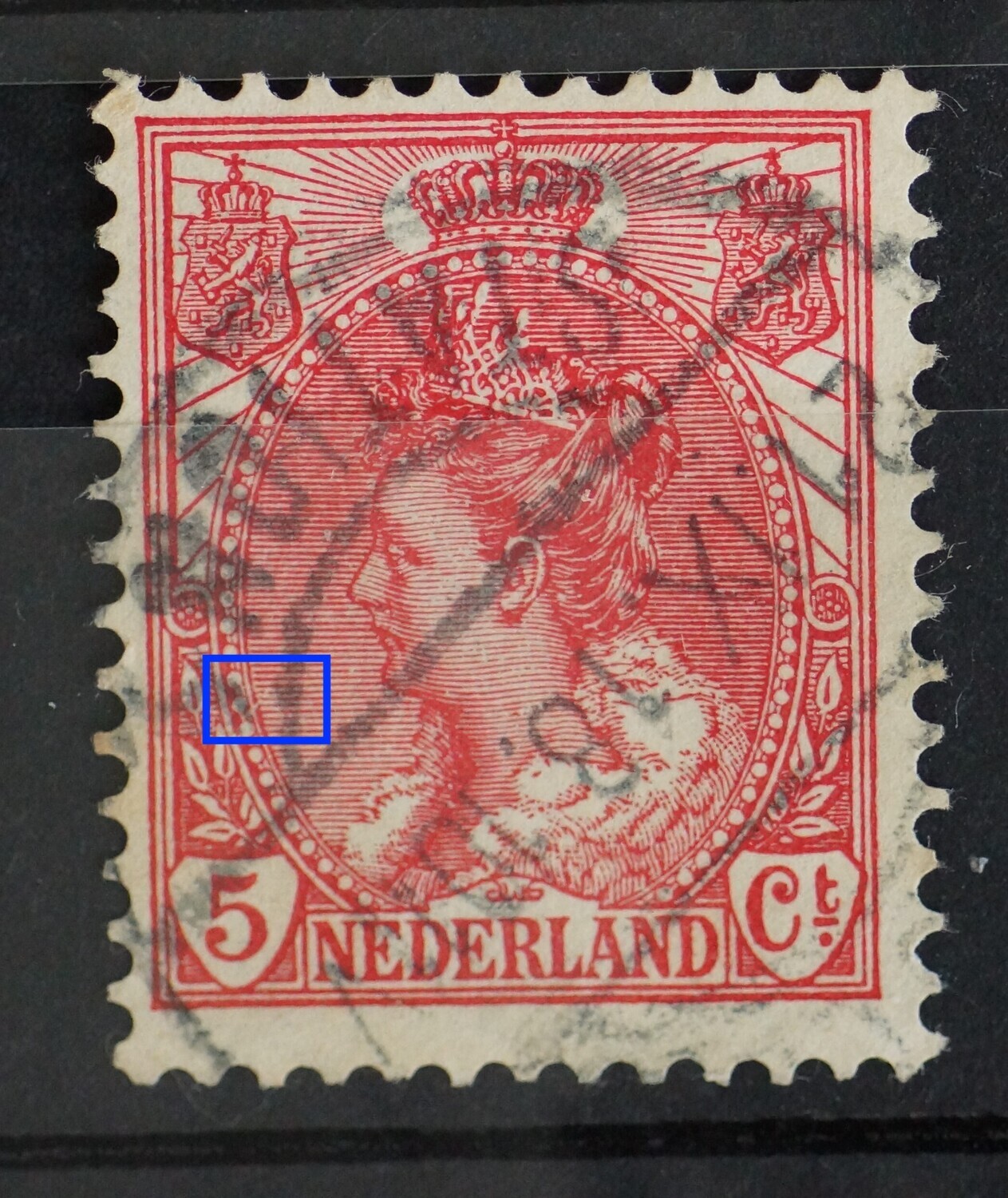 NVPH 60 -breuklijn/kras links in arcering NVPH 60 -breuklijn/kras links in arcering