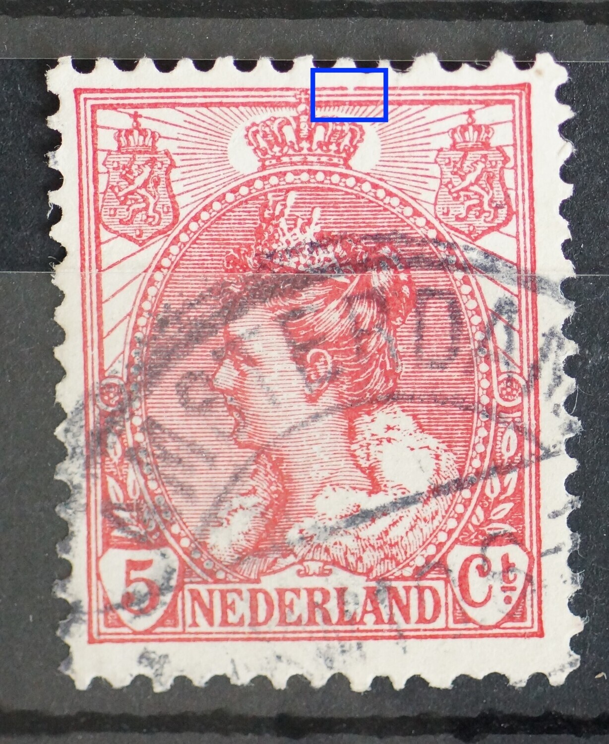 NVPH 60 - breuk in kaderlijn boven