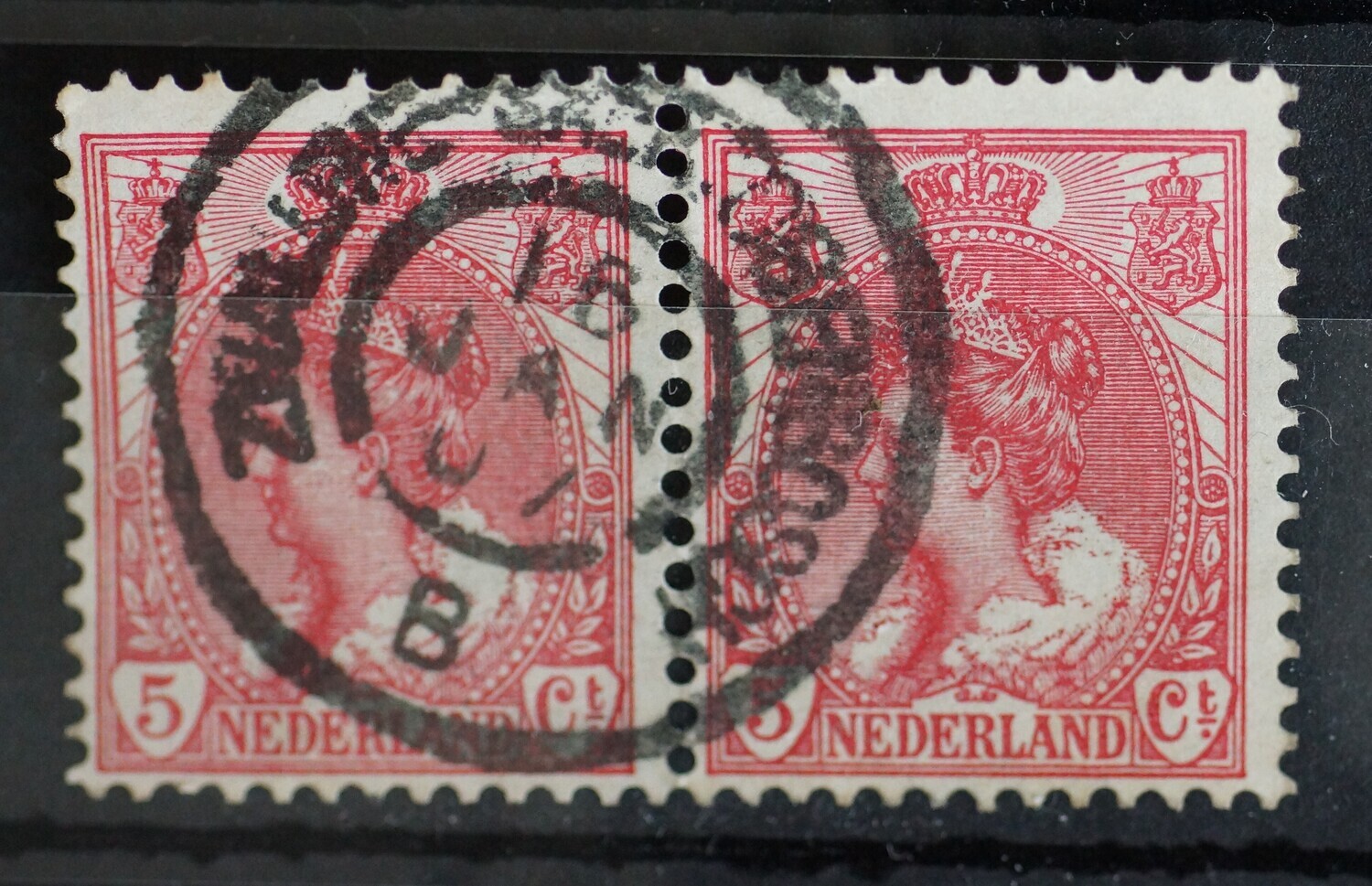Zwaluwe-sHertogenbosch B op NVPH 60 (paar)