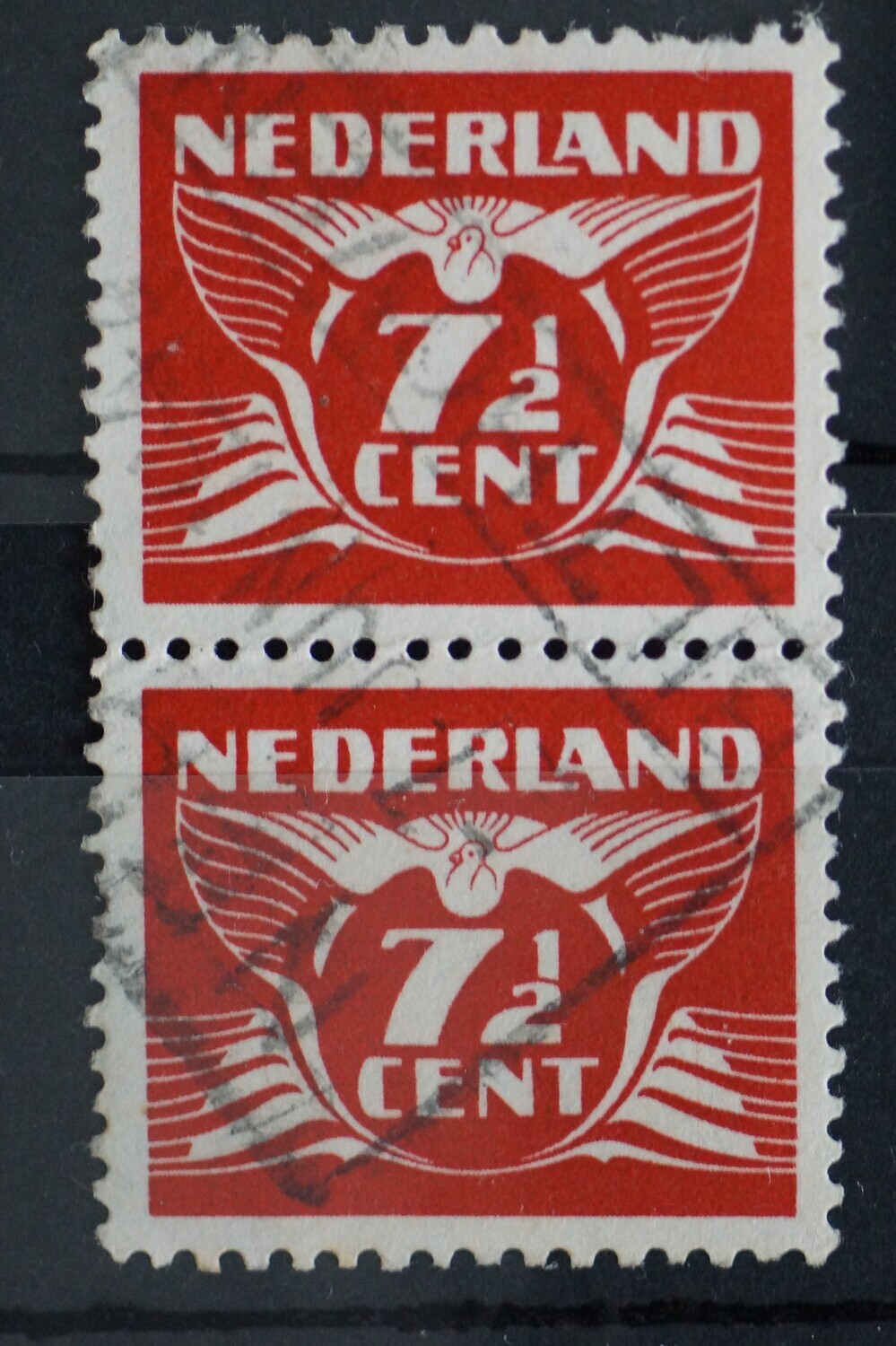 Spoorwegstempel Bilthoven op NVPH 381 (paar)