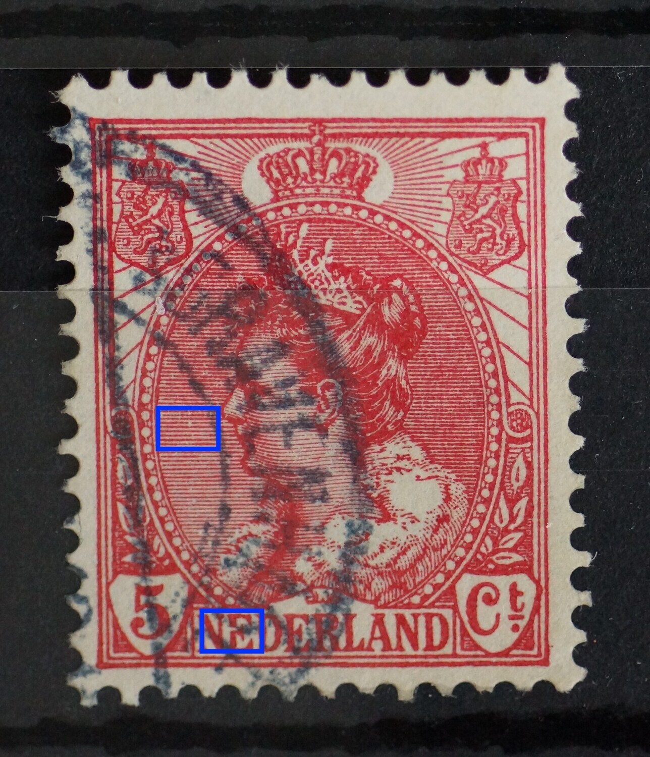 NVPH 60 - breukje in arcering links