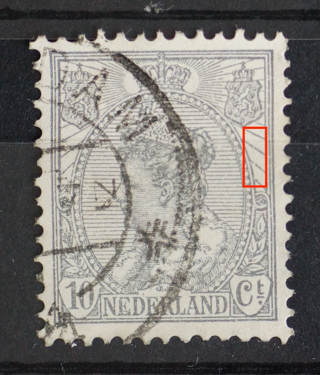 NVPH 81 - breuk in stralen rechts