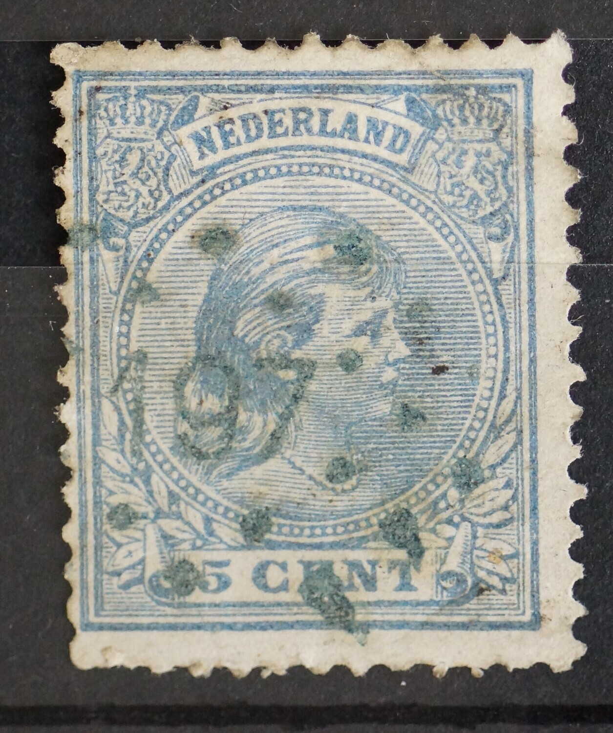197 (Dongen) in blauwgroen op NVPH 35 (fraai)