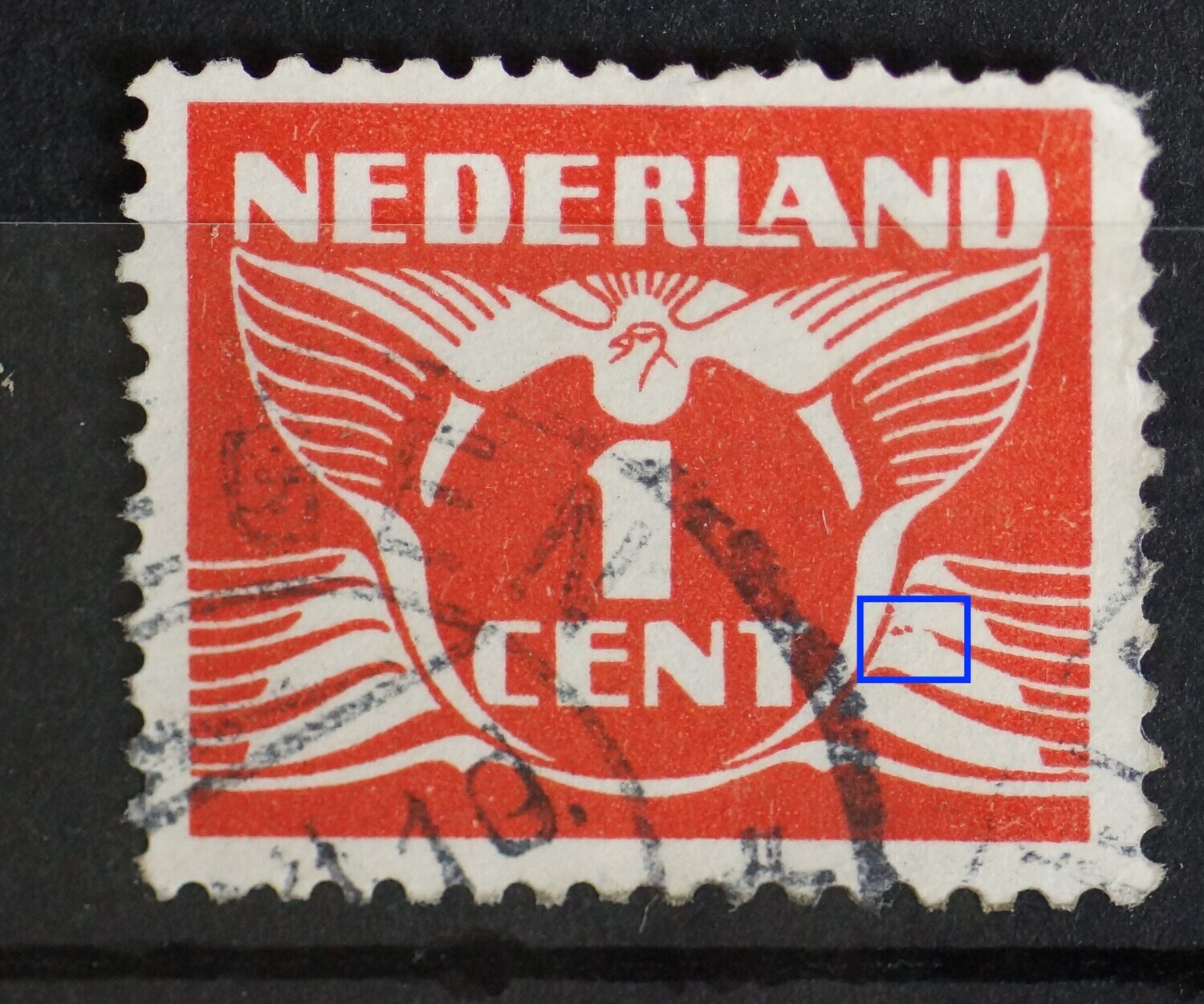 NVPH 171 - witte vlek rechts