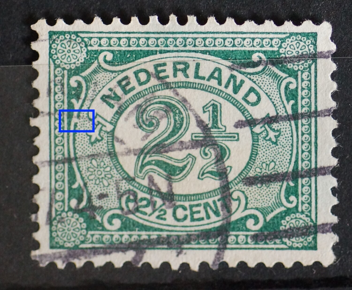 NVPH 55 - breuk in lijn ornament links NVPH 55 - breuk in lijn ornament links