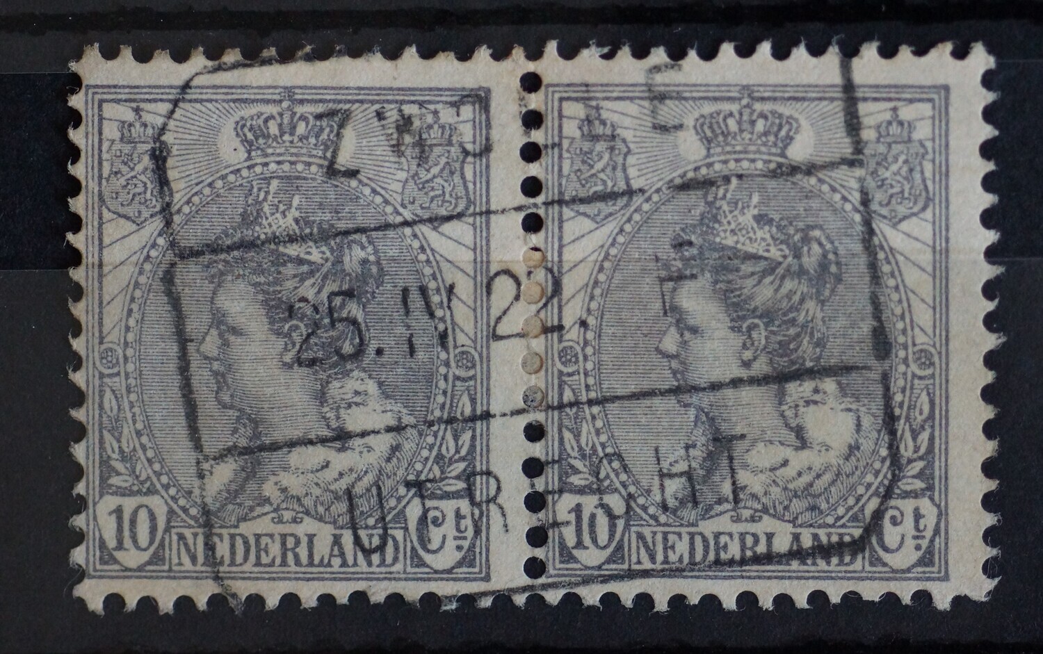 Zwolle - Utrecht F op NVPH 62 (paar)