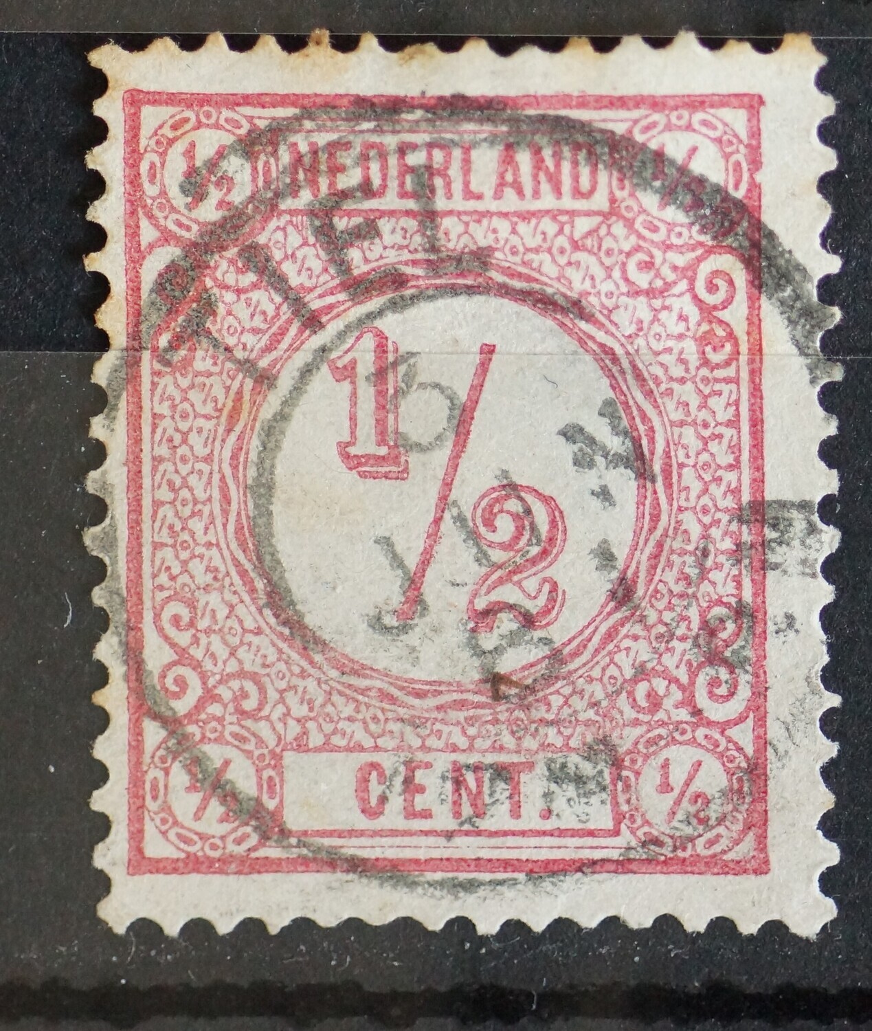Tweeletter stempel Tiel op NVPH 30