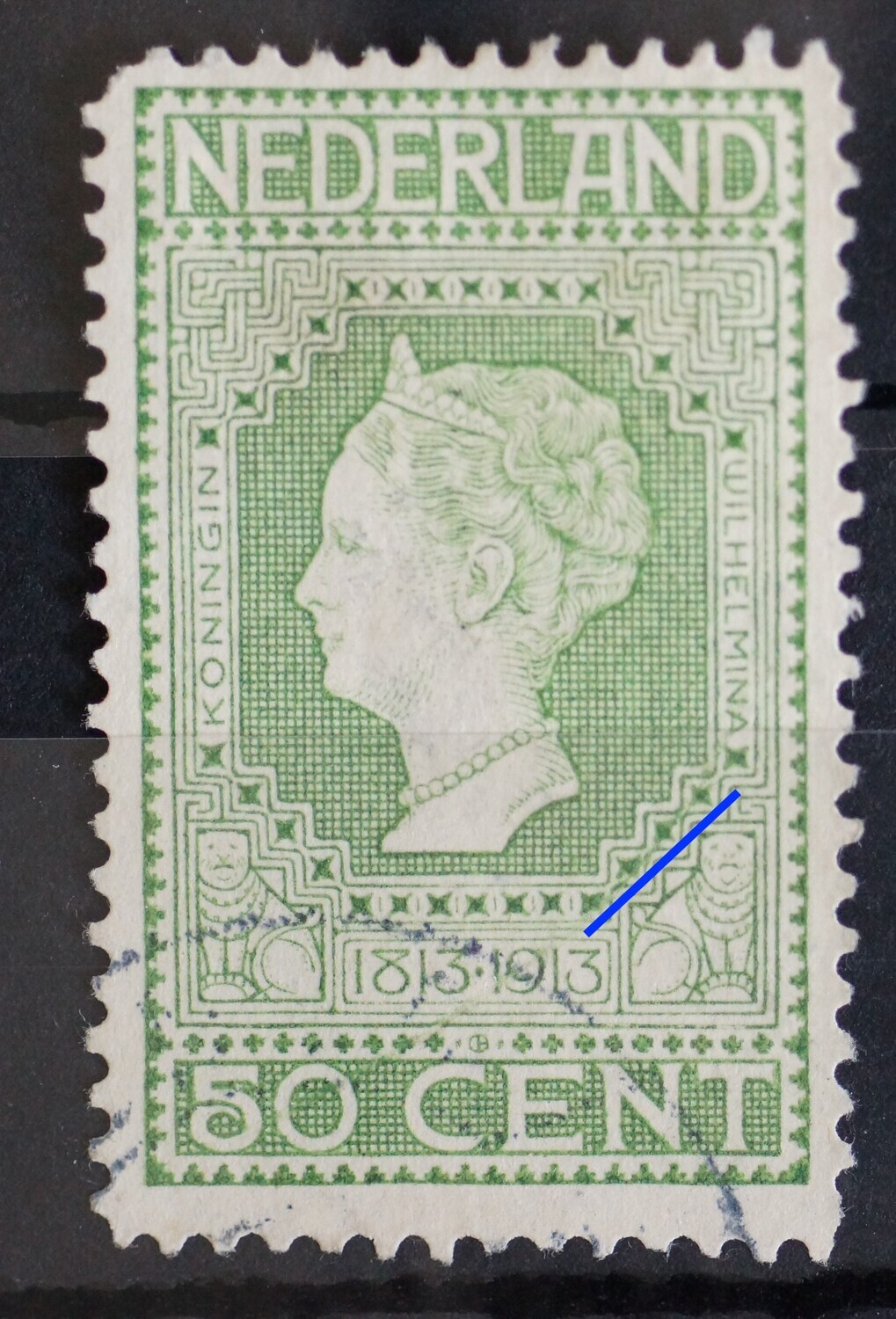 NVPH 97 - diagonale groene streep