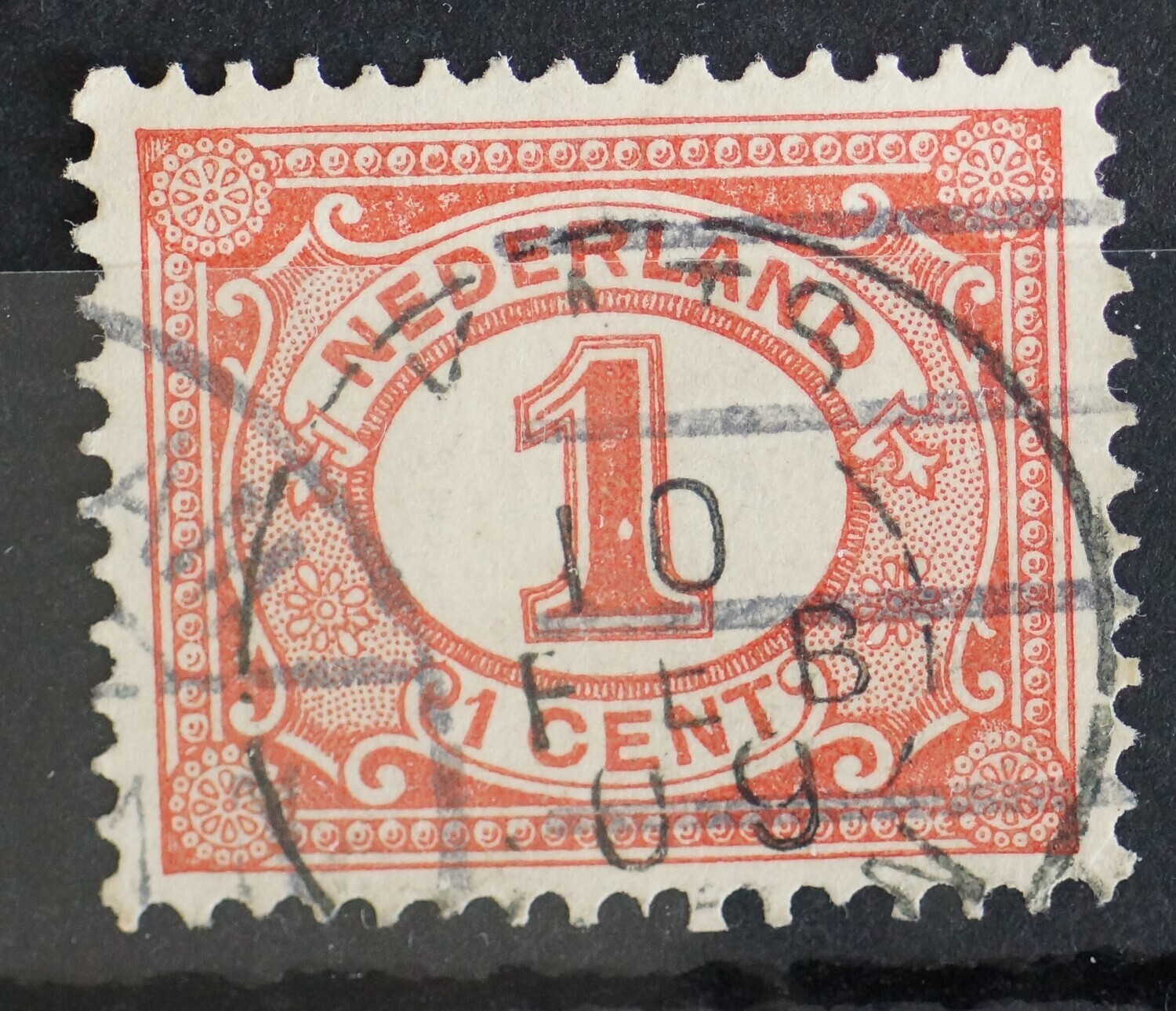 Kats op NVPH 51 (tevens machinestempel)