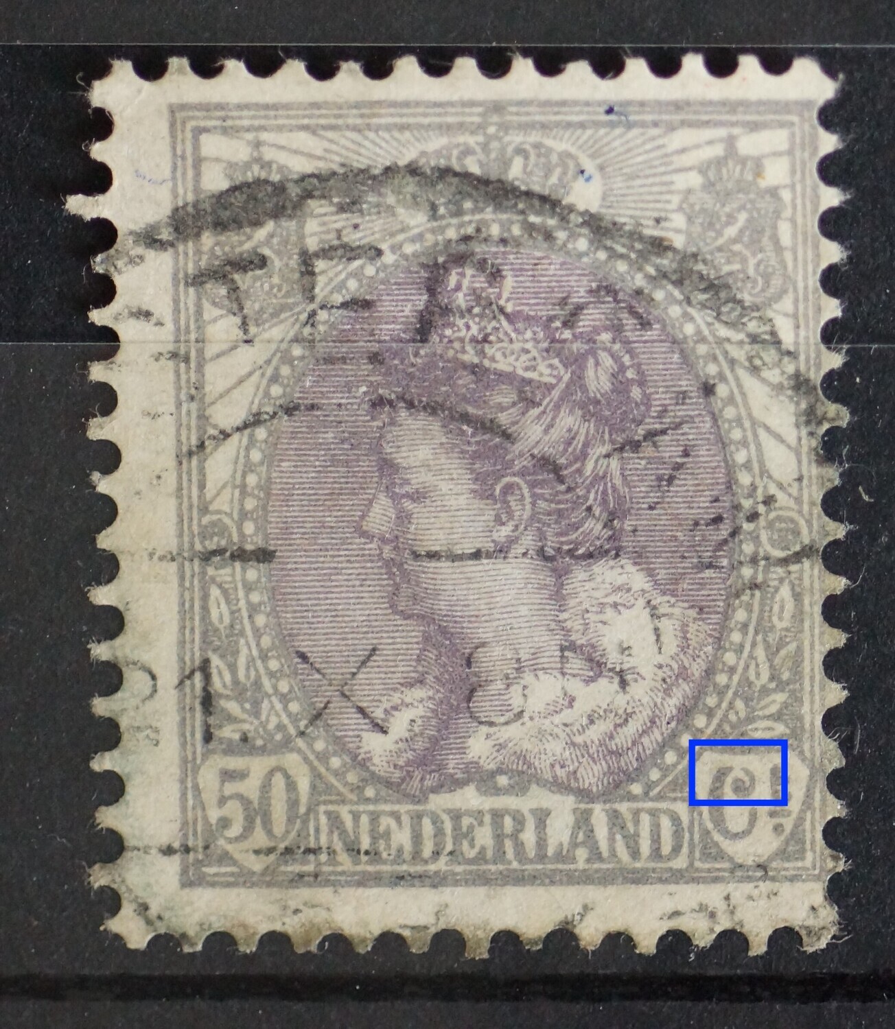 NVPH 75 - breuk bovenin de C van Ct.