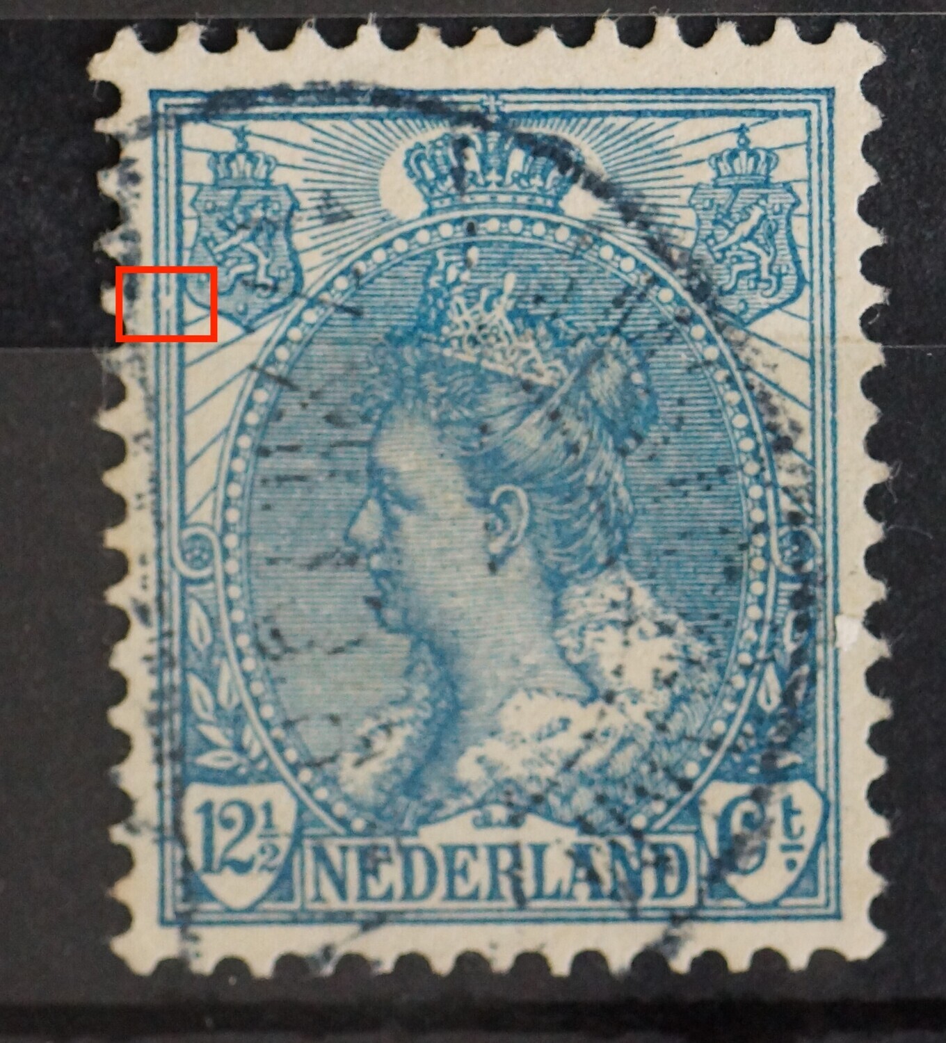 NVPH 63 - breuk in kaderlijn links NVPH 63 - breuk in kaderlijn links