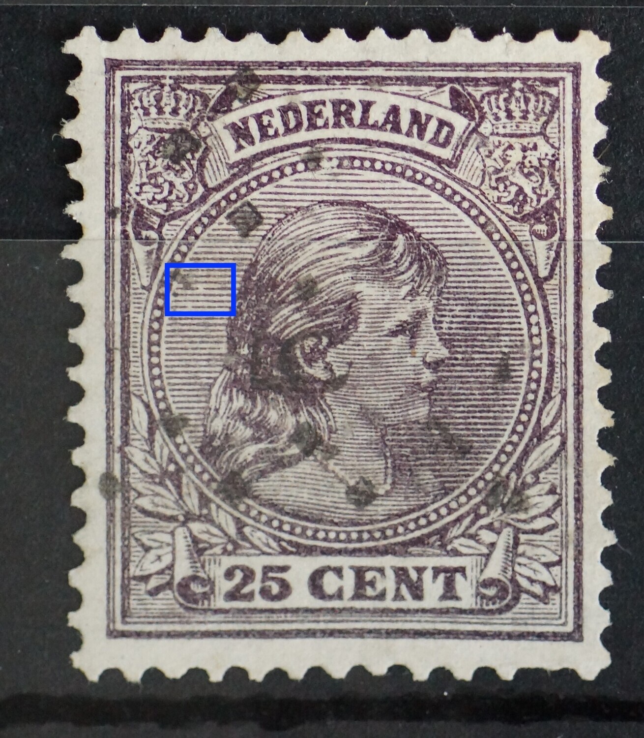 NVPH 42 - breuk in arcering achter het hoofd NVPH 42 - breuk in arcering achter het hoofd