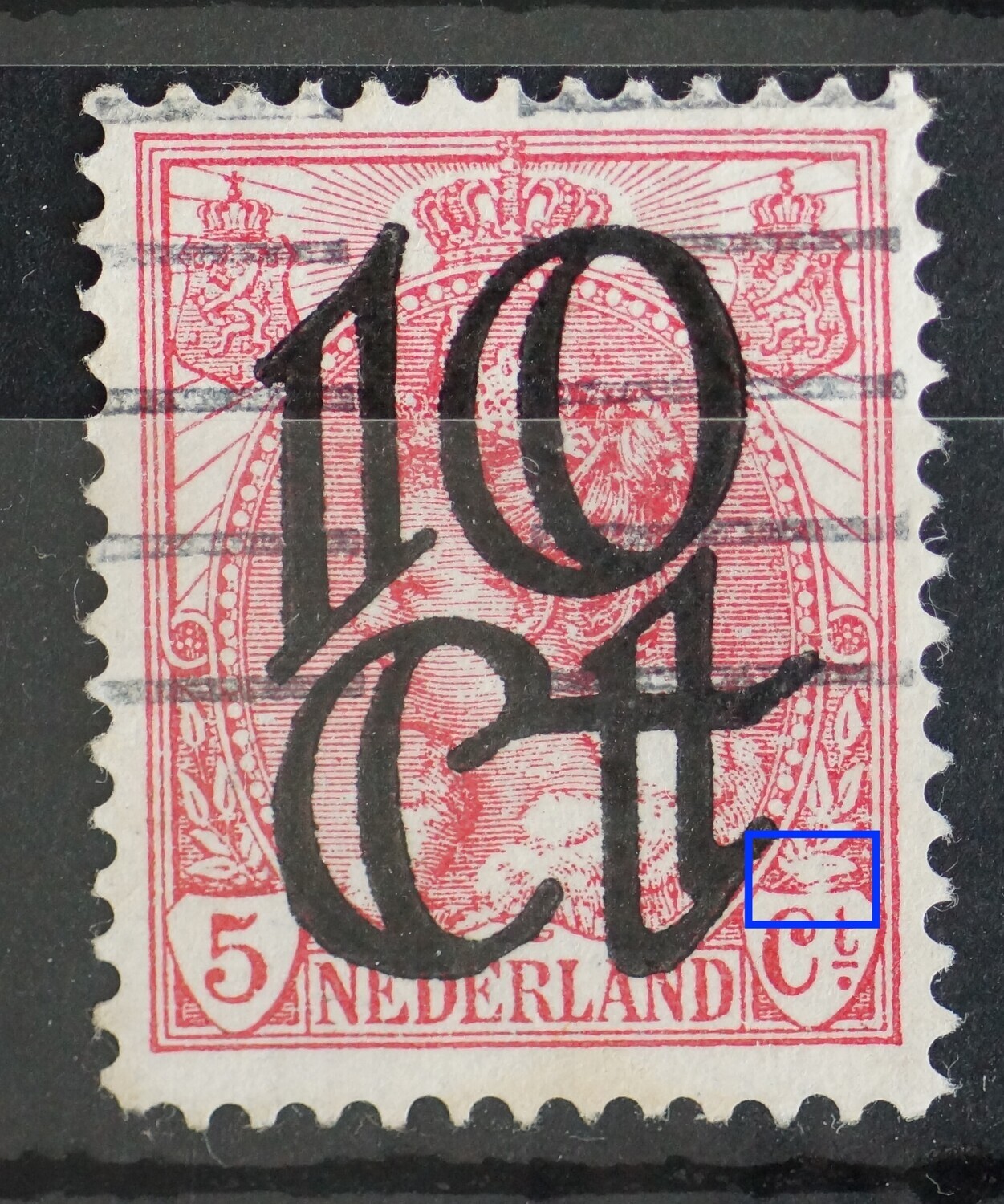 NVPH 117 - witte vlekken boven Ct. NVPH 117 - witte vlekken boven Ct.