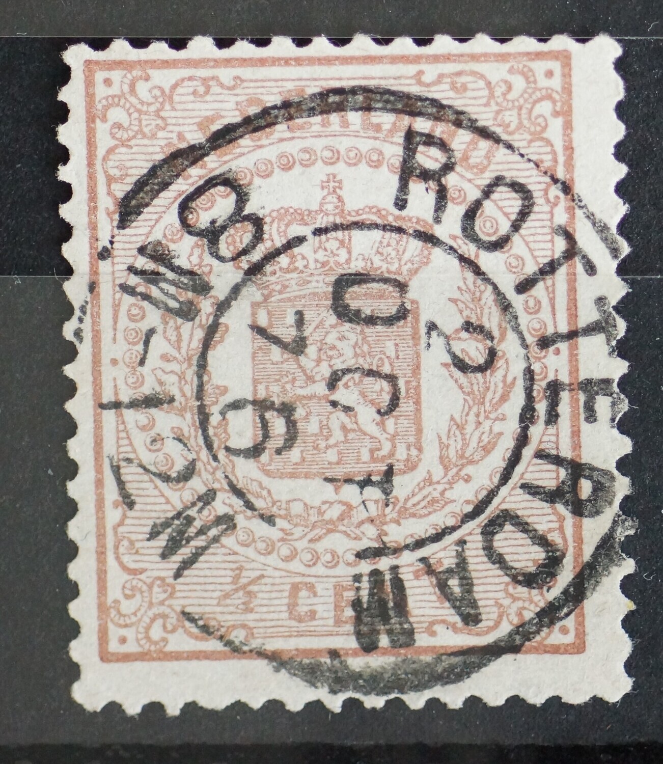 Tweeletterstempel Rotterdam op NVPH 13