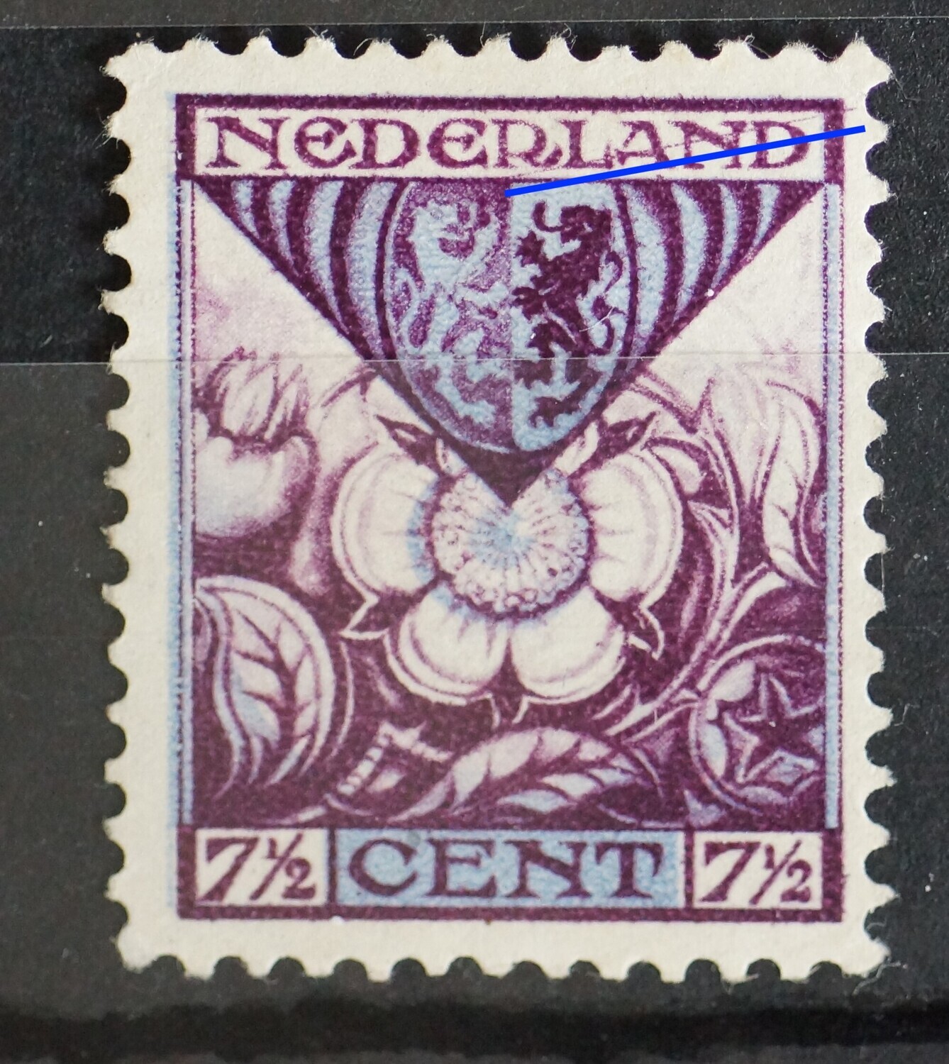 NVPH 167 - diagonale violette kras door RLAND