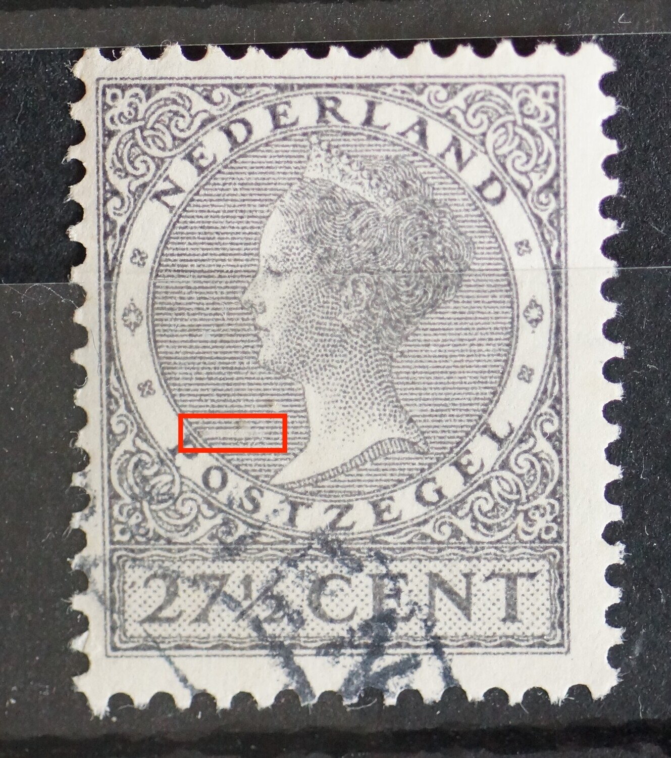 NVPH 193 - ontbrekend deel arcering links