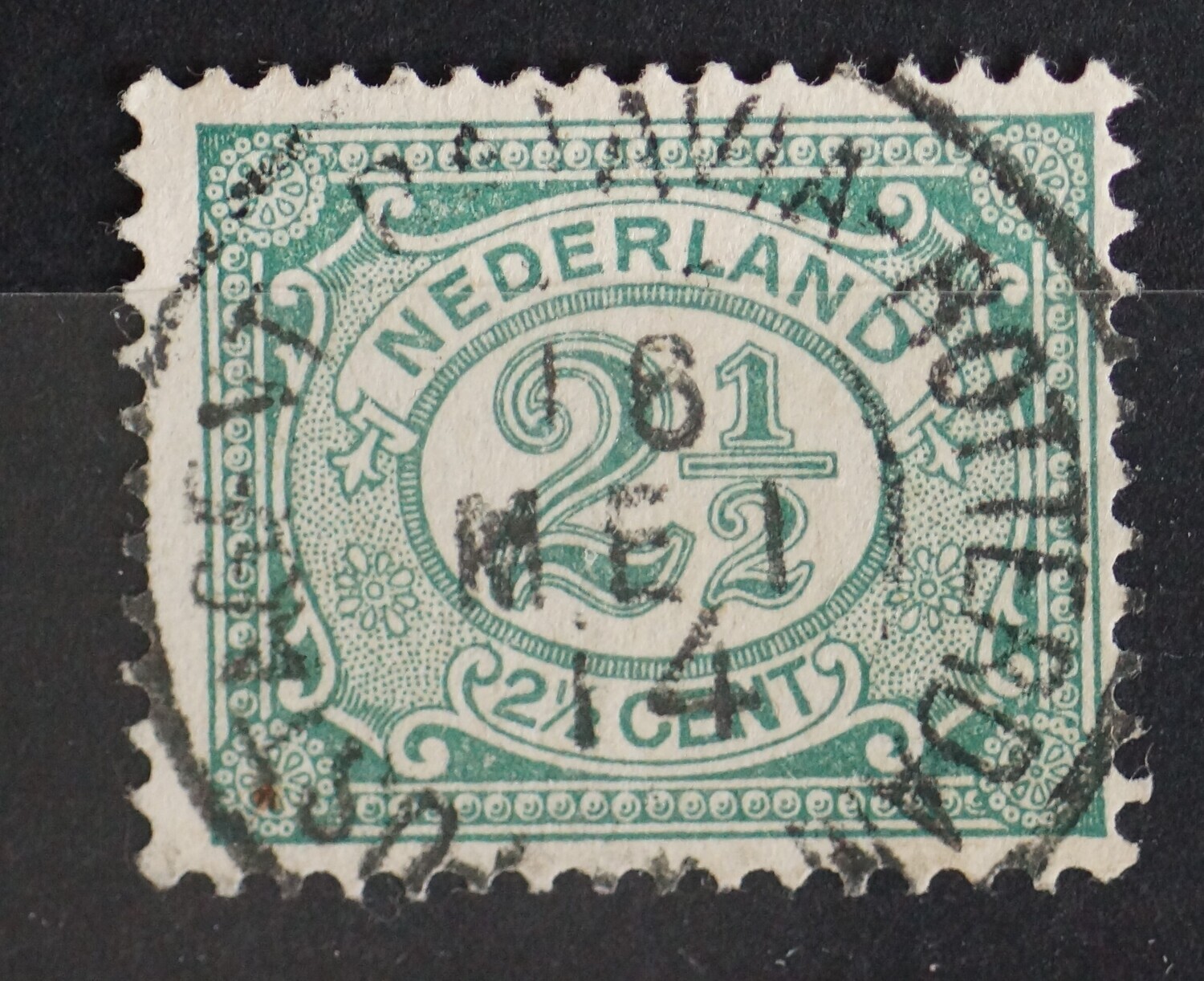 Postagent Batavia-Rotterdam op NVPH 55