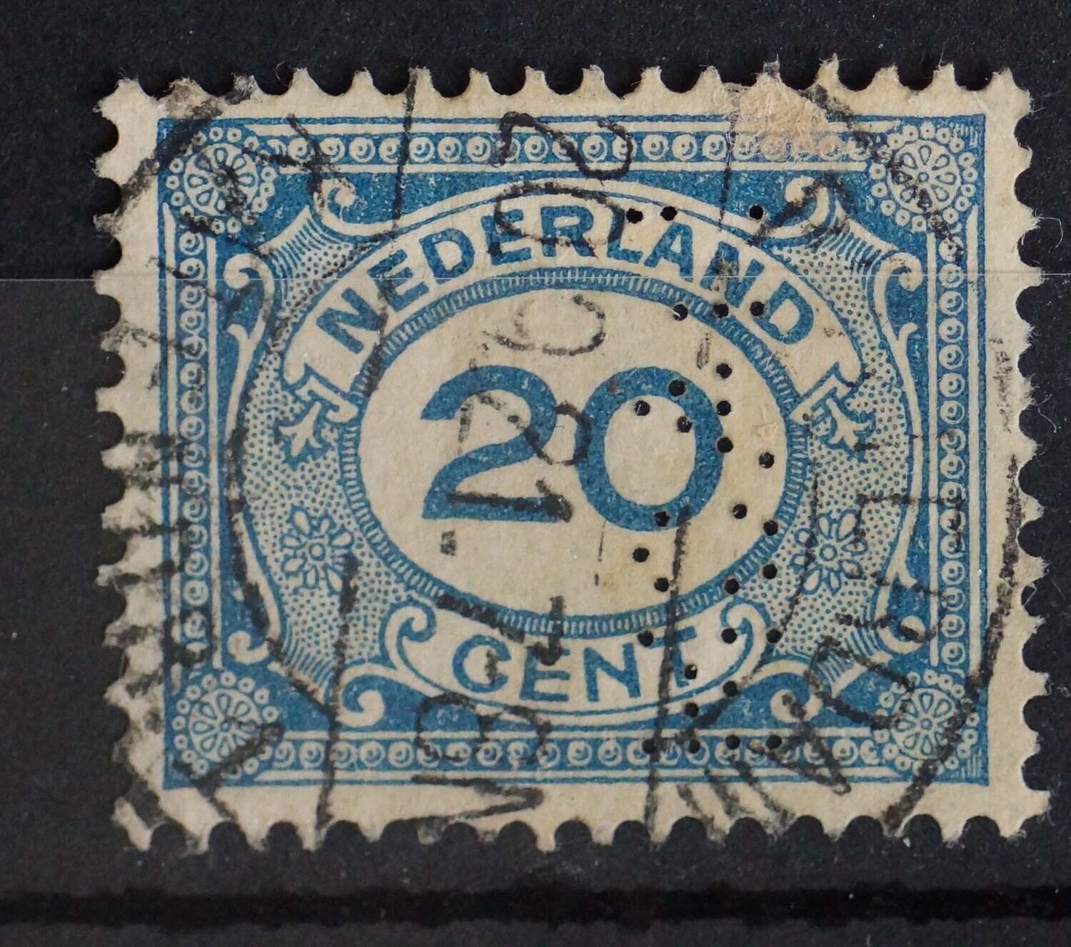 Rotterdam Katendr. 1 op NVPH 109 + Perfin NASM