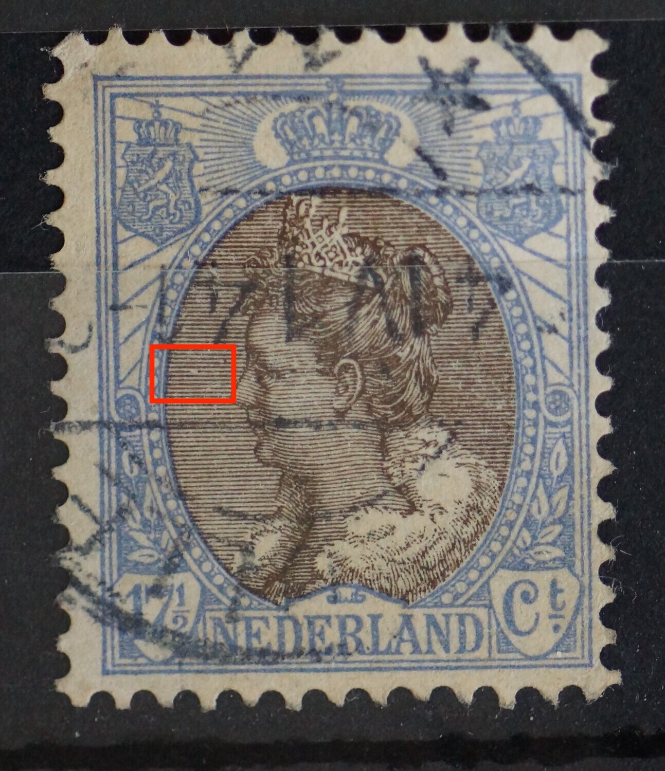 NVPH 67 - breuk in arcering voor het gezicht NVPH 67 - breuk in arcering voor het gezicht