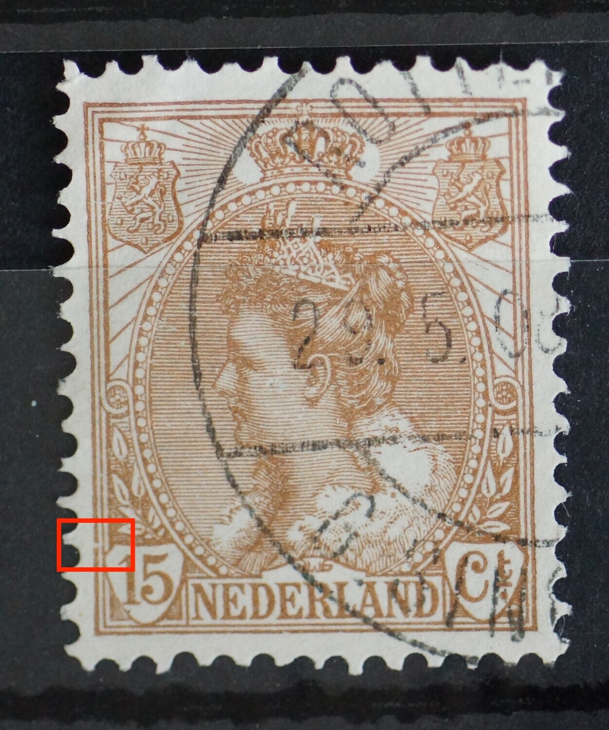 NVPH 64 - breuk in kaderlijn links NVPH 64 - breuk in kaderlijn links