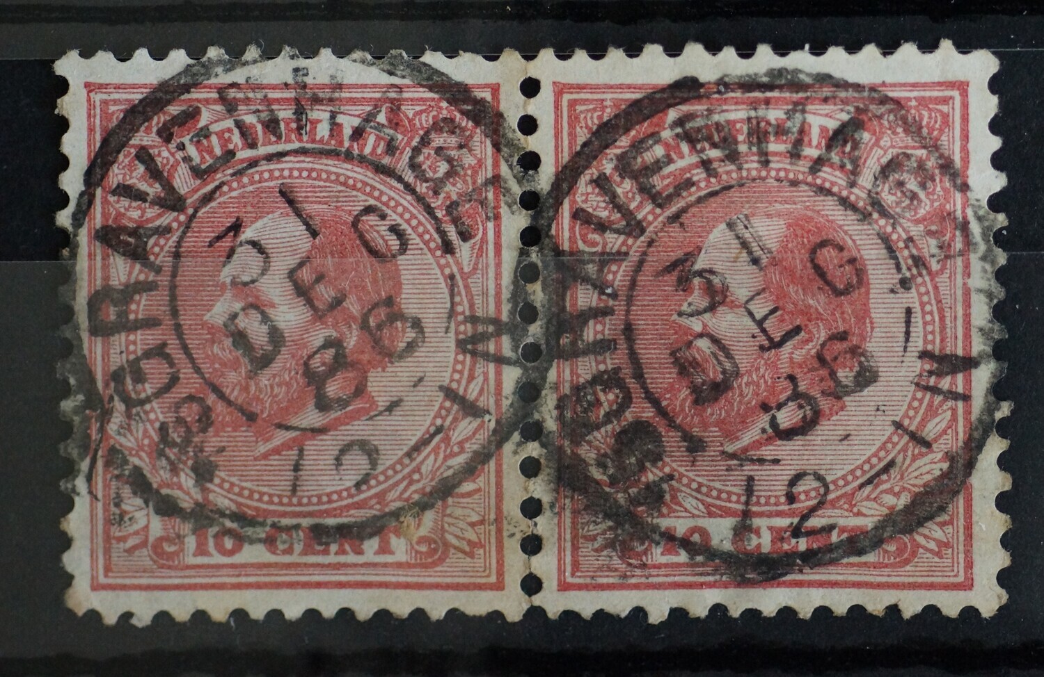 sGravenhage op NVPH 21 (paar)
