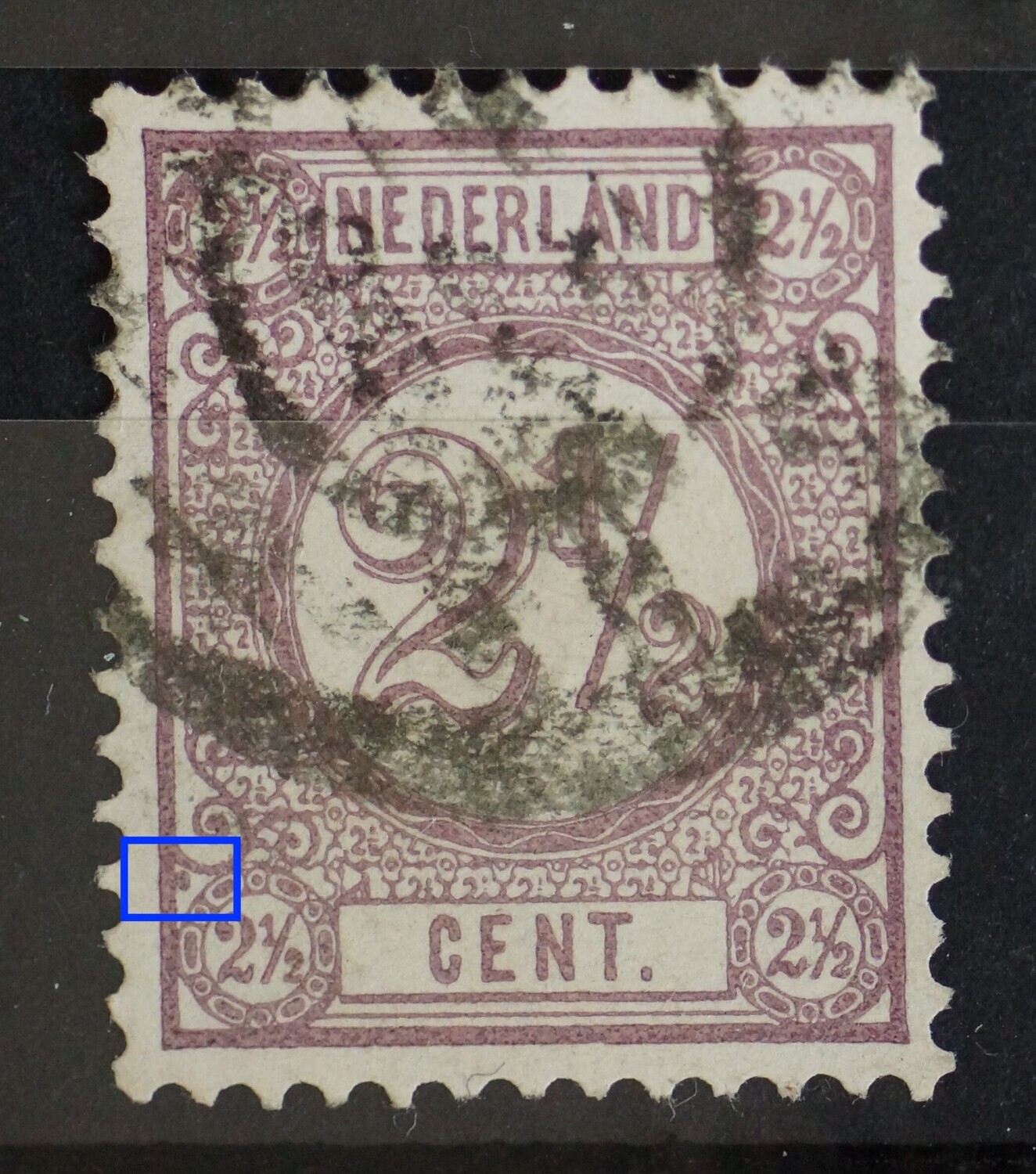 NVPH 33 - violette vlek links onder